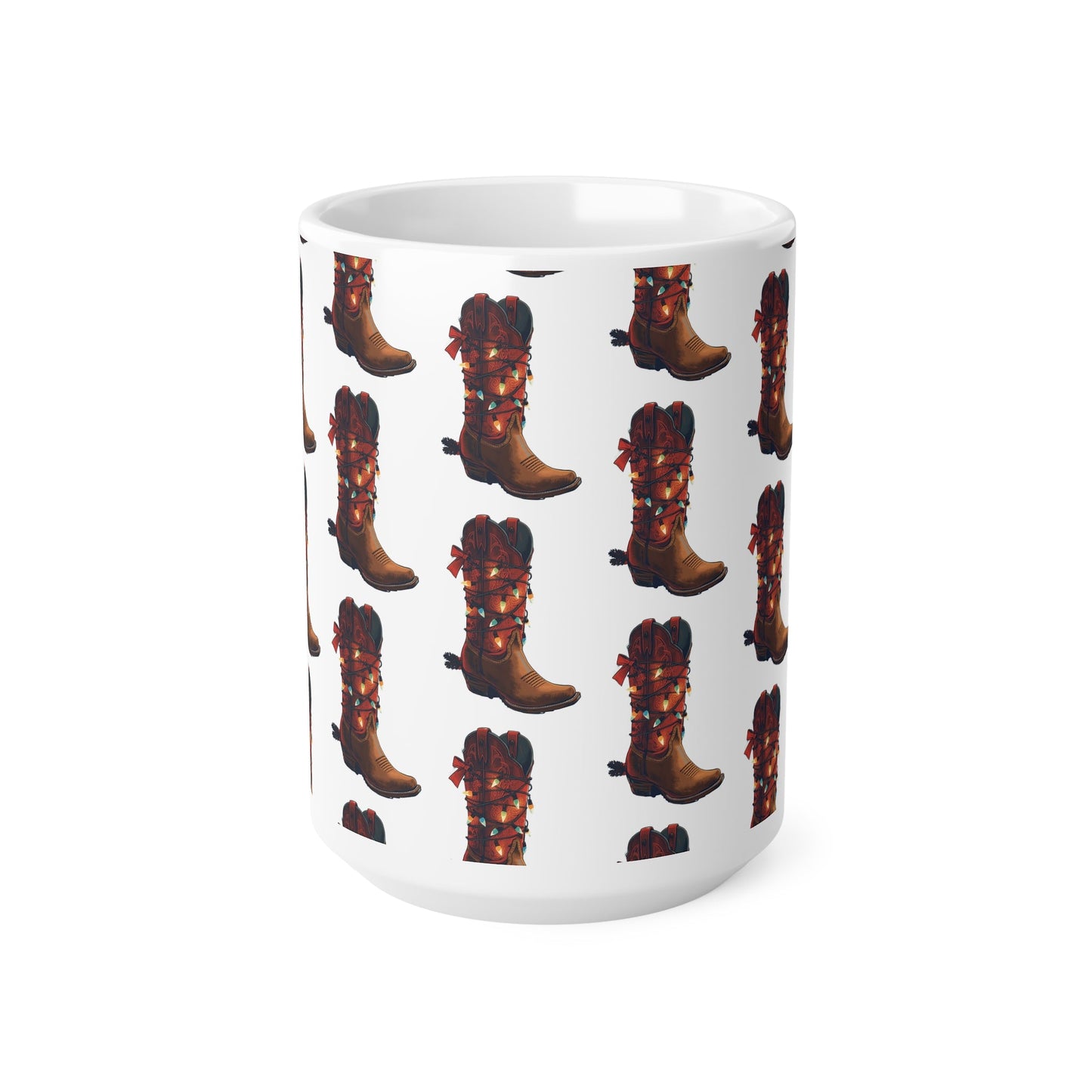 Cowboy Boot Pattern Ceramic Mug - SJM Print Store