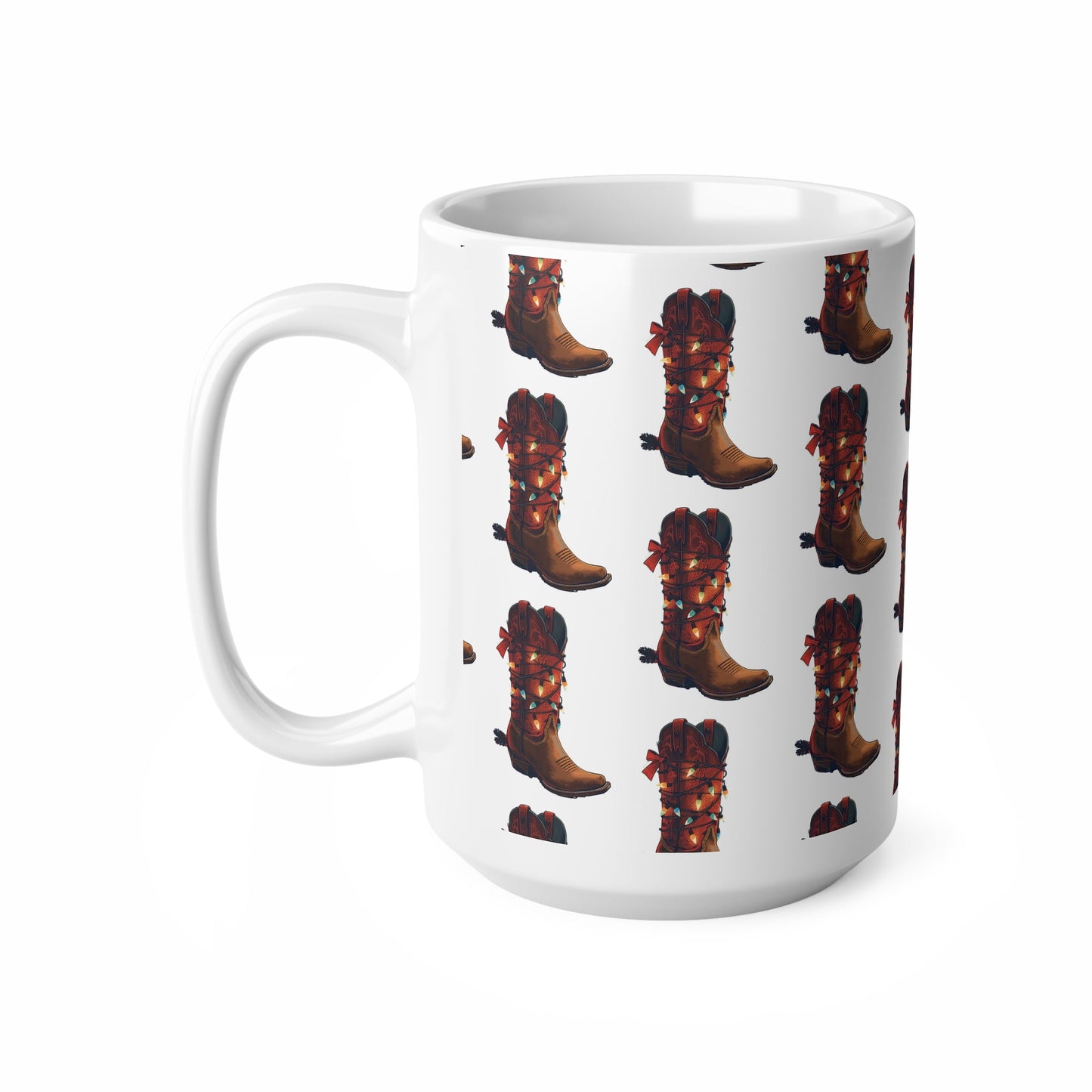Cowboy Boot Pattern Ceramic Mug - SJM Print Store
