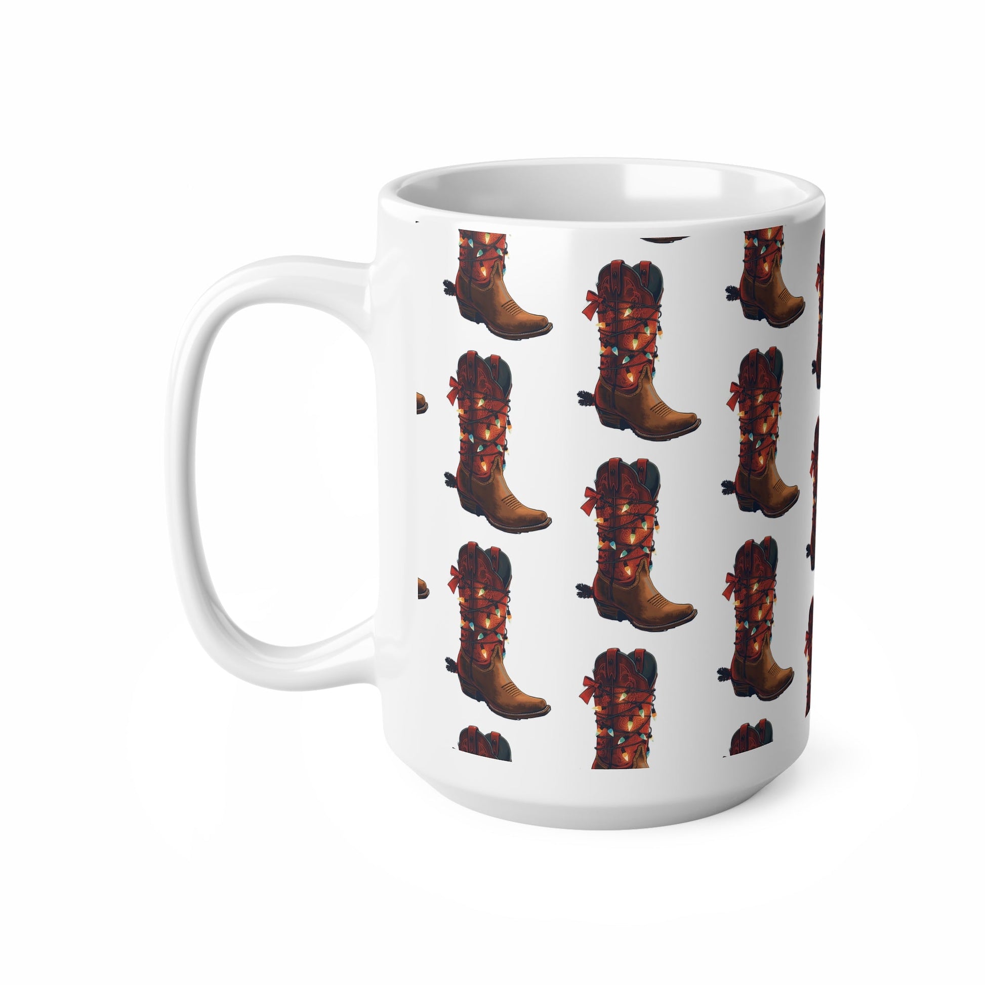 Cowboy Boot Pattern Ceramic Mug - SJM Print Store