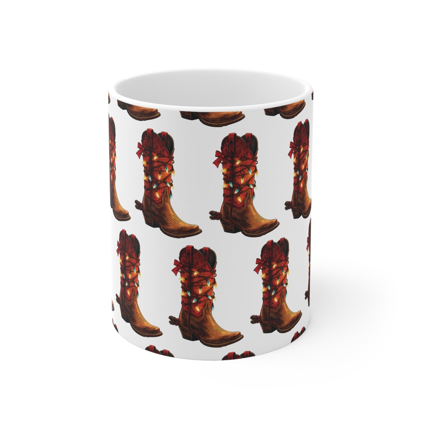 Cowboy Boot Pattern Ceramic Mug - SJM Print Store
