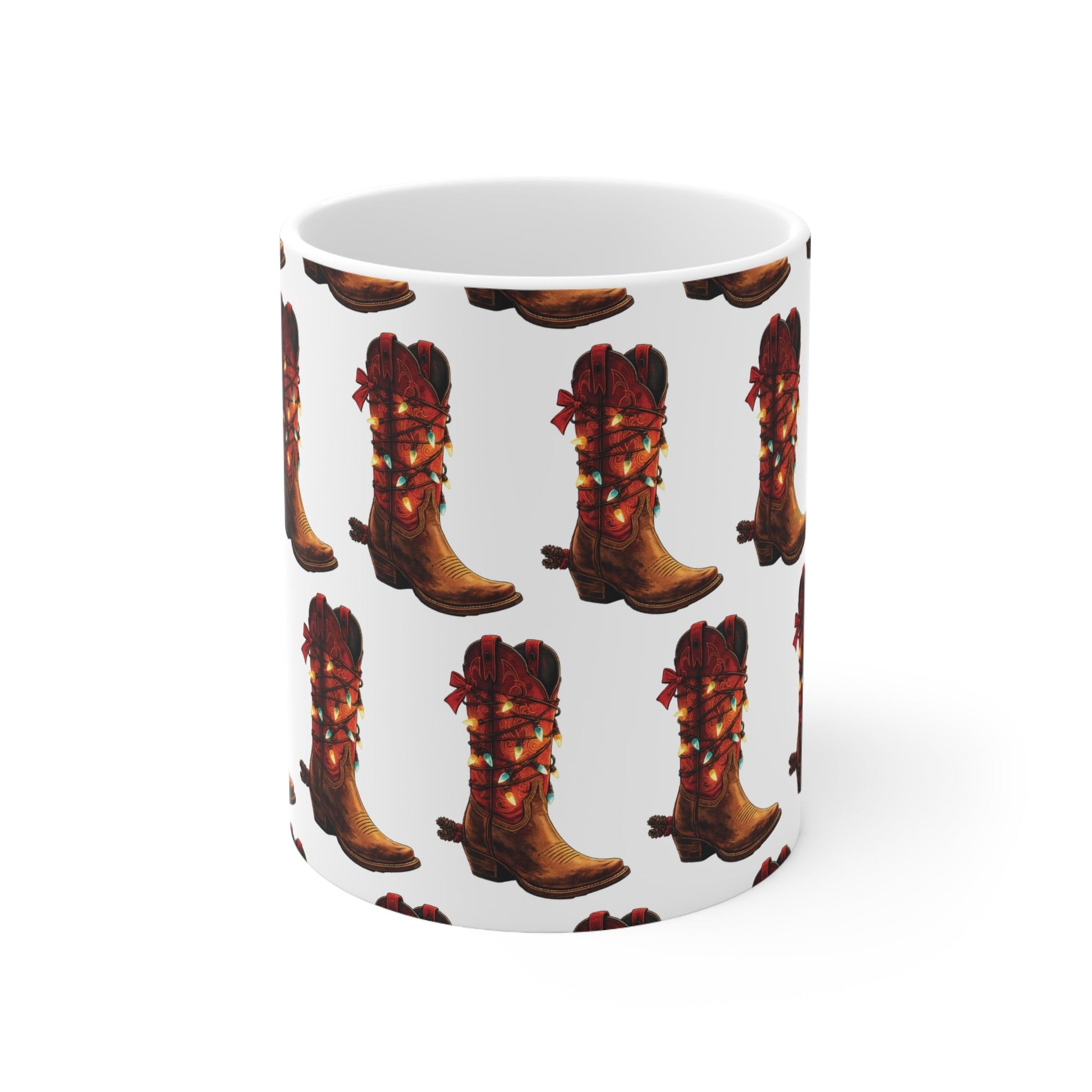 Cowboy Boot Pattern Ceramic Mug - SJM Print Store