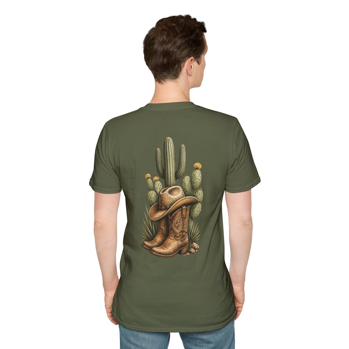 Cowboy Boots Hat and Cactus T-Shirt - SJM Print Store