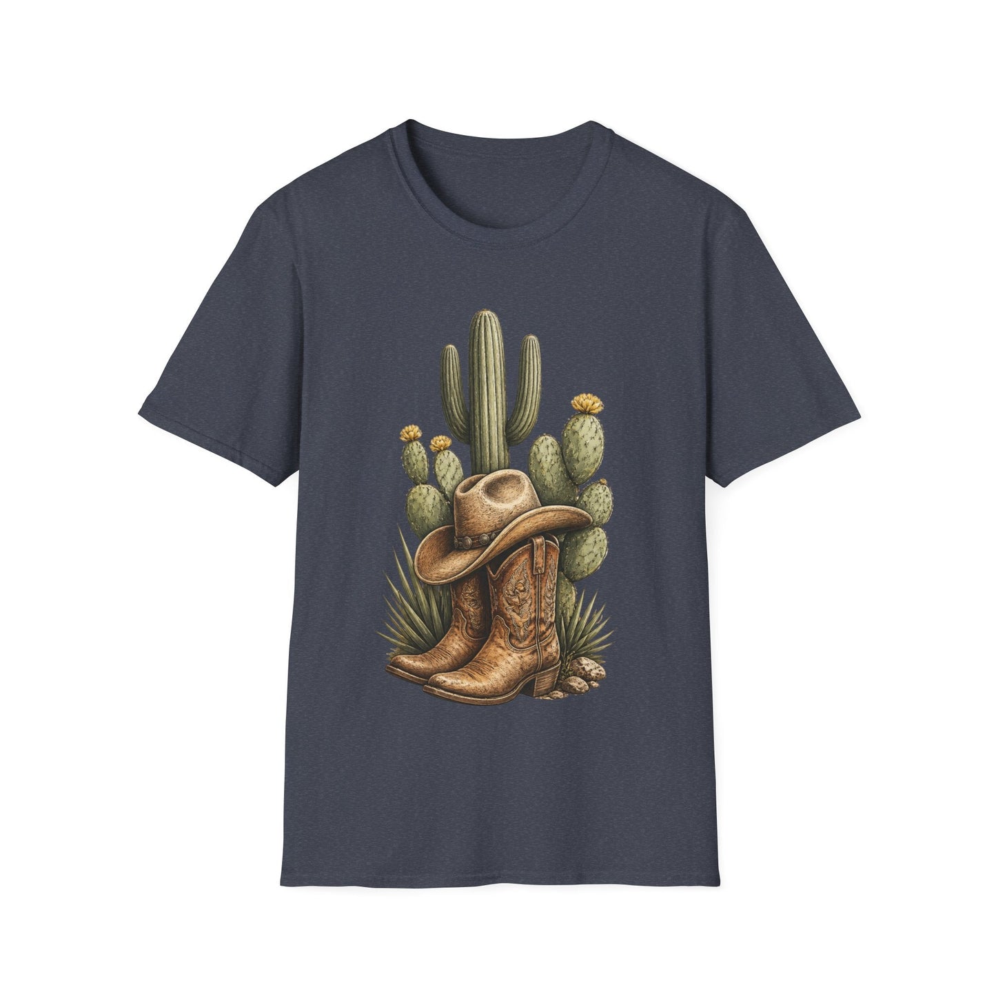 Cowboy Boots Hat and Cactus T-Shirt - SJM Print Store