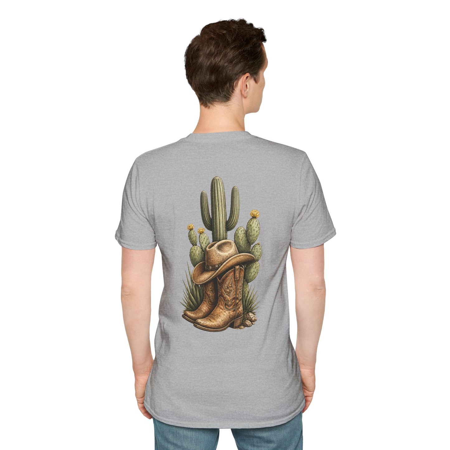 Cowboy Boots Hat and Cactus T-Shirt - SJM Print Store