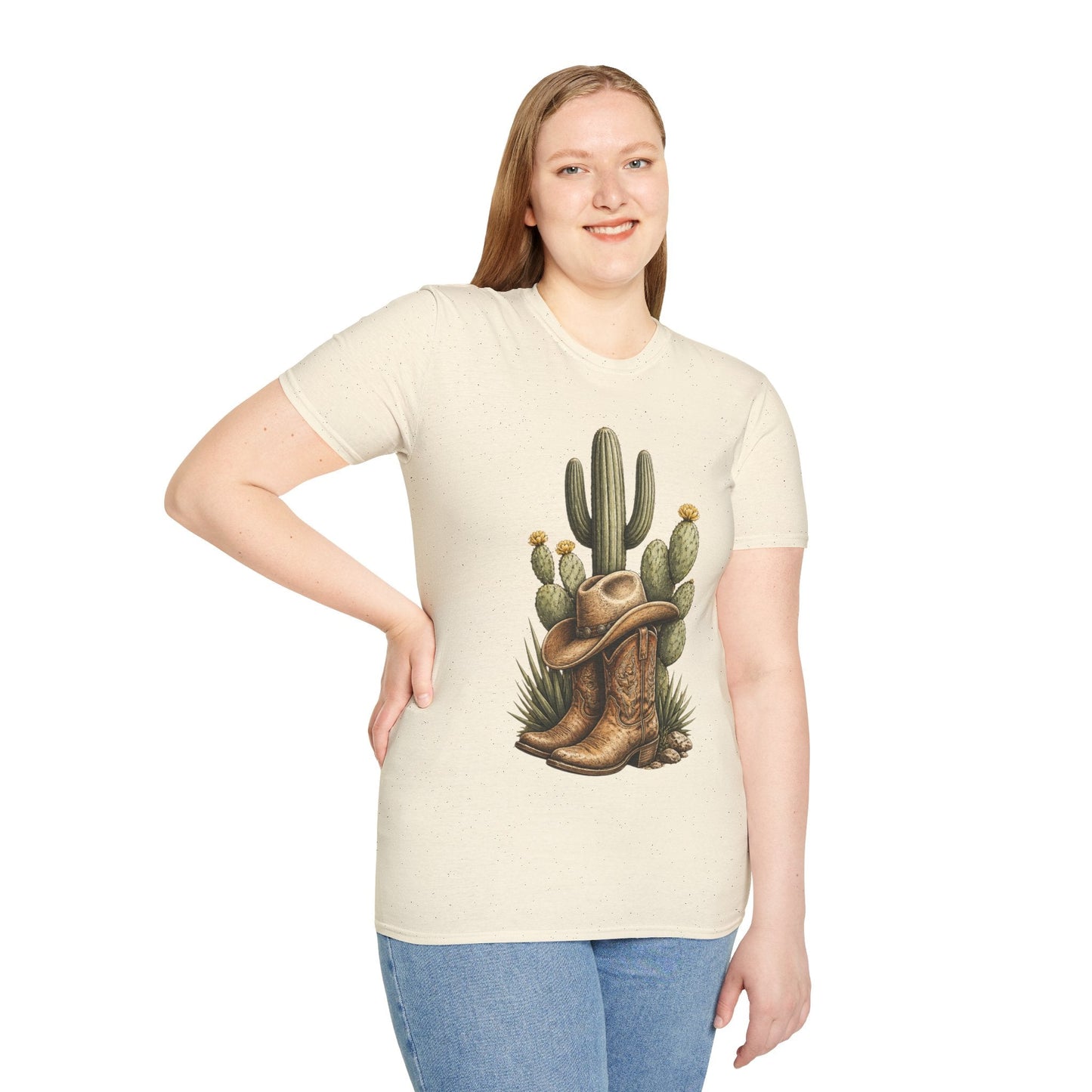Cowboy Boots Hat and Cactus T-Shirt - SJM Print Store