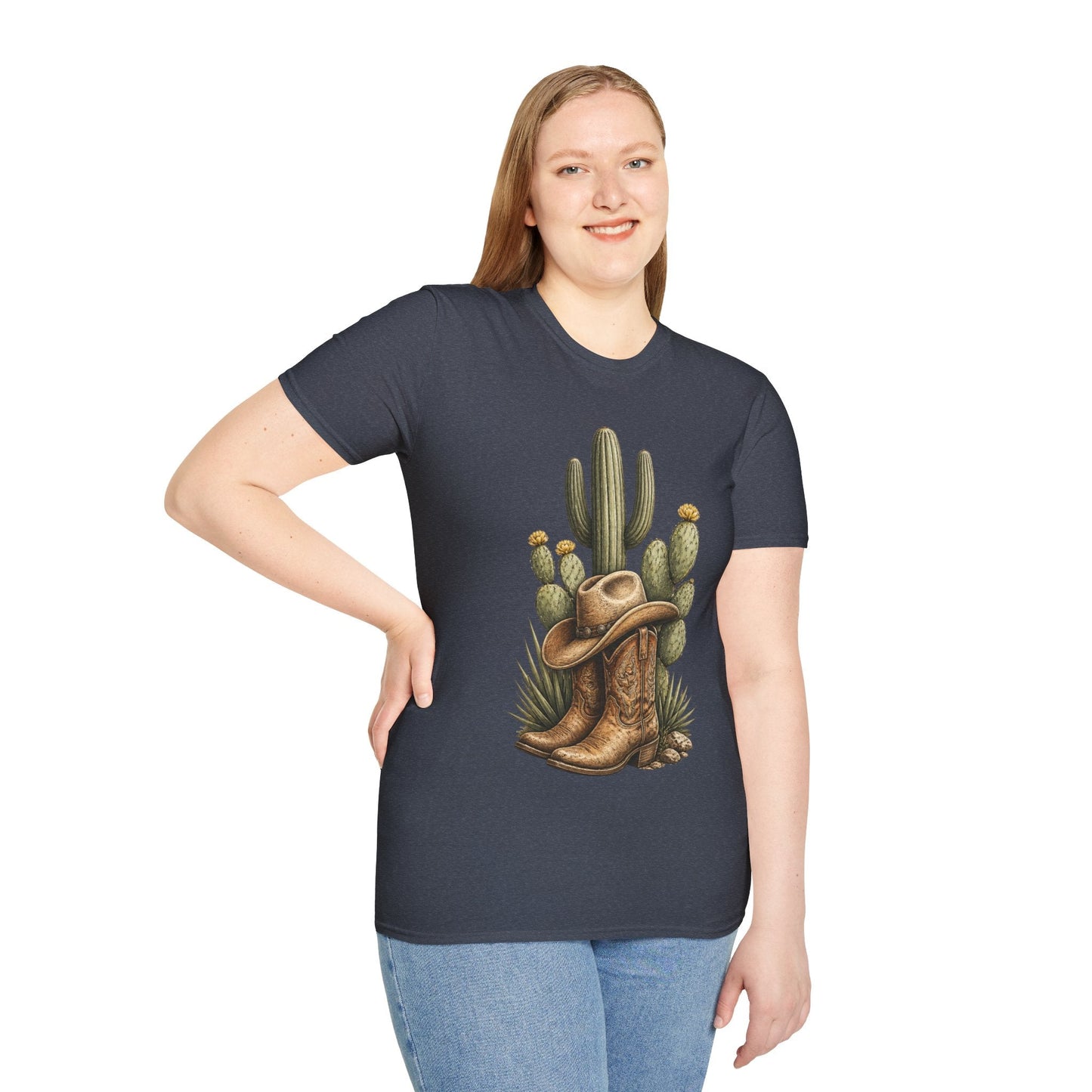 Cowboy Boots Hat and Cactus T-Shirt - SJM Print Store