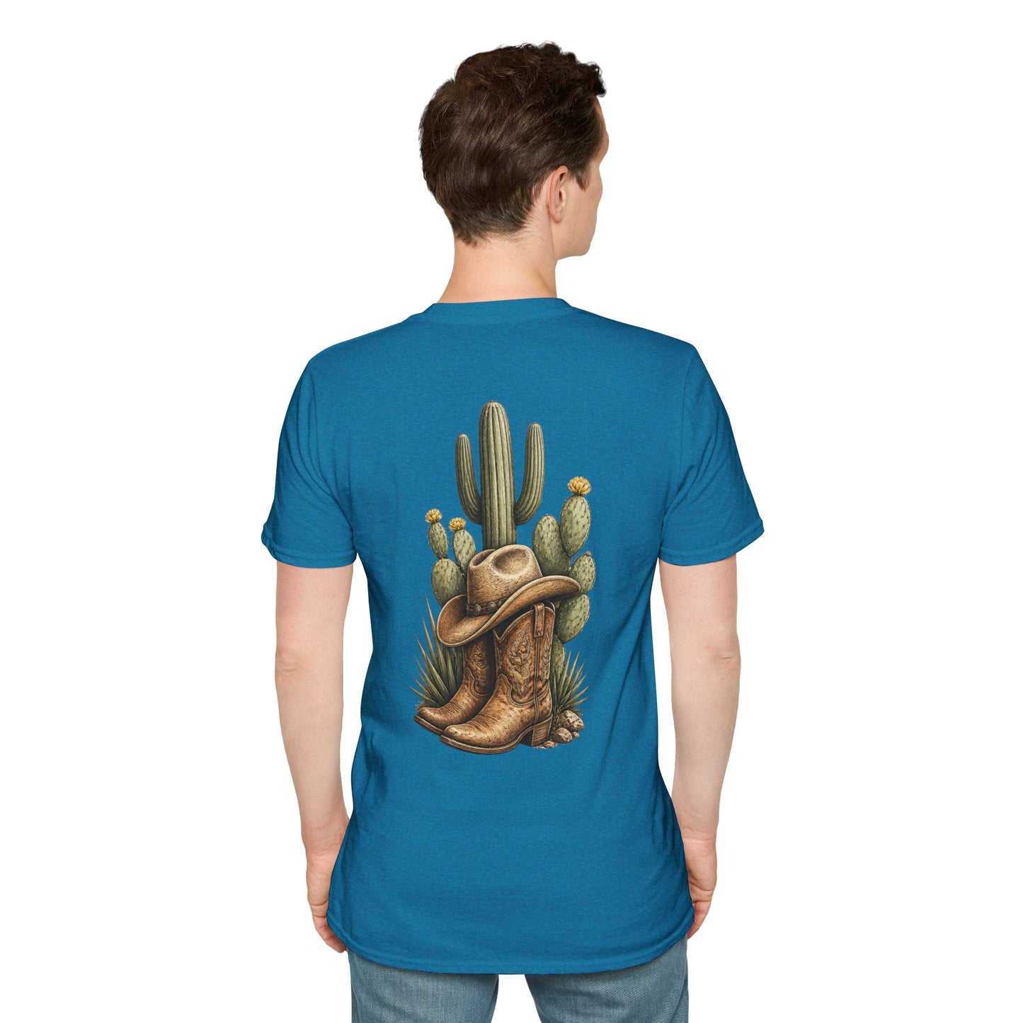 Cowboy Boots Hat and Cactus T-Shirt - SJM Print Store