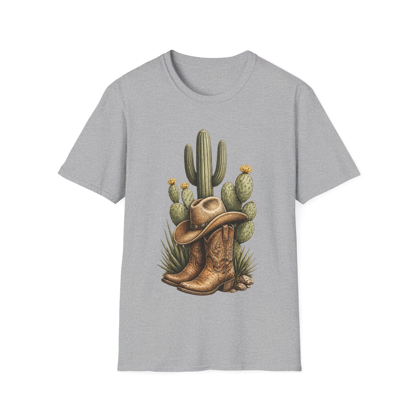 Cowboy Boots Hat and Cactus T-Shirt - SJM Print Store