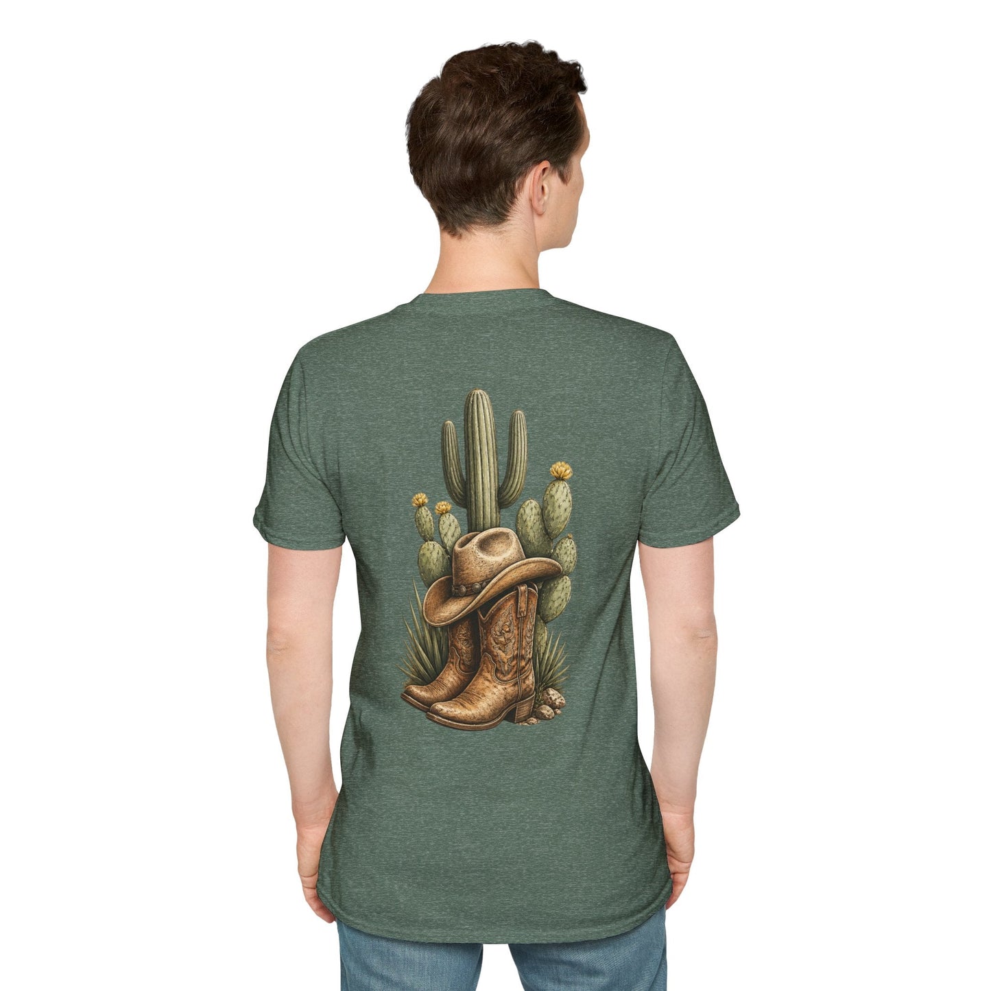 Cowboy Boots Hat and Cactus T-Shirt - SJM Print Store