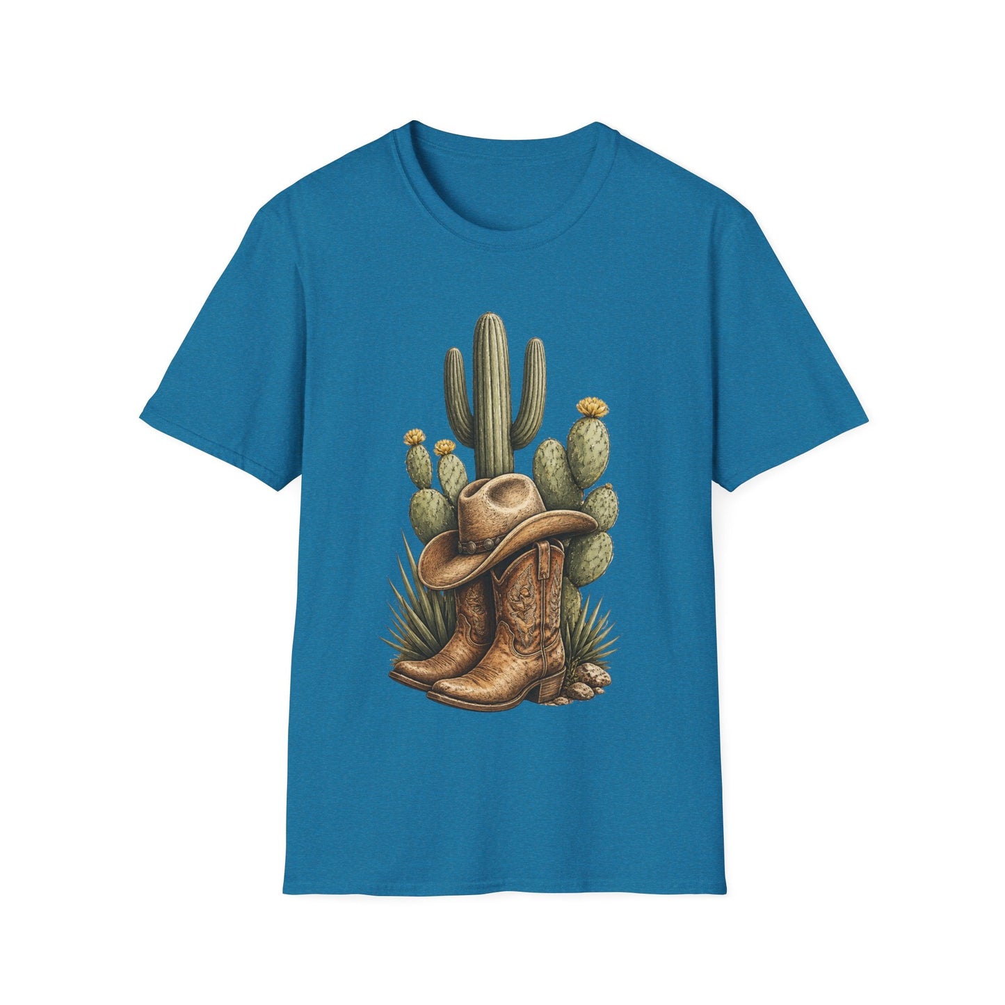 Cowboy Boots Hat and Cactus T-Shirt - SJM Print Store