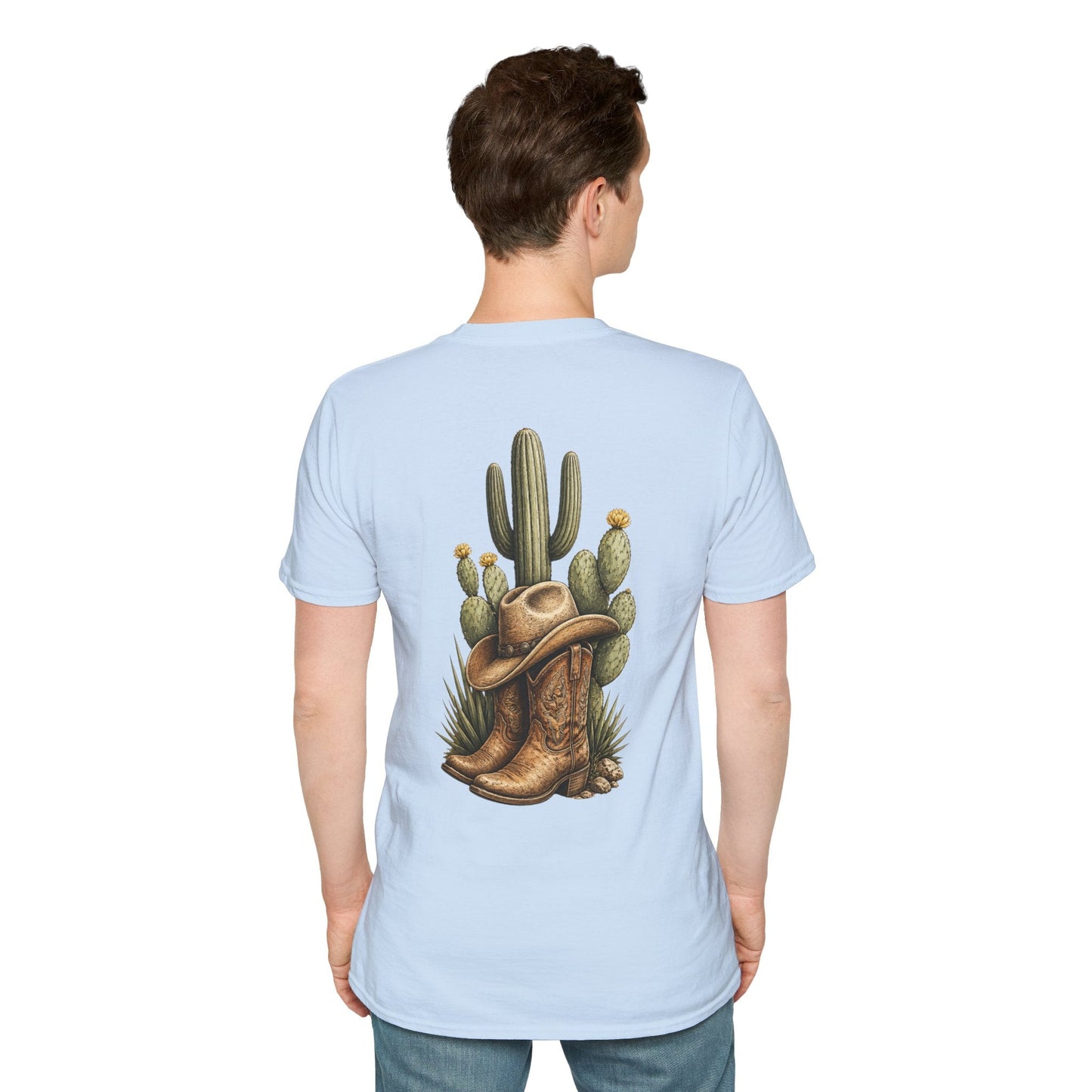 Cowboy Boots Hat and Cactus T-Shirt - SJM Print Store