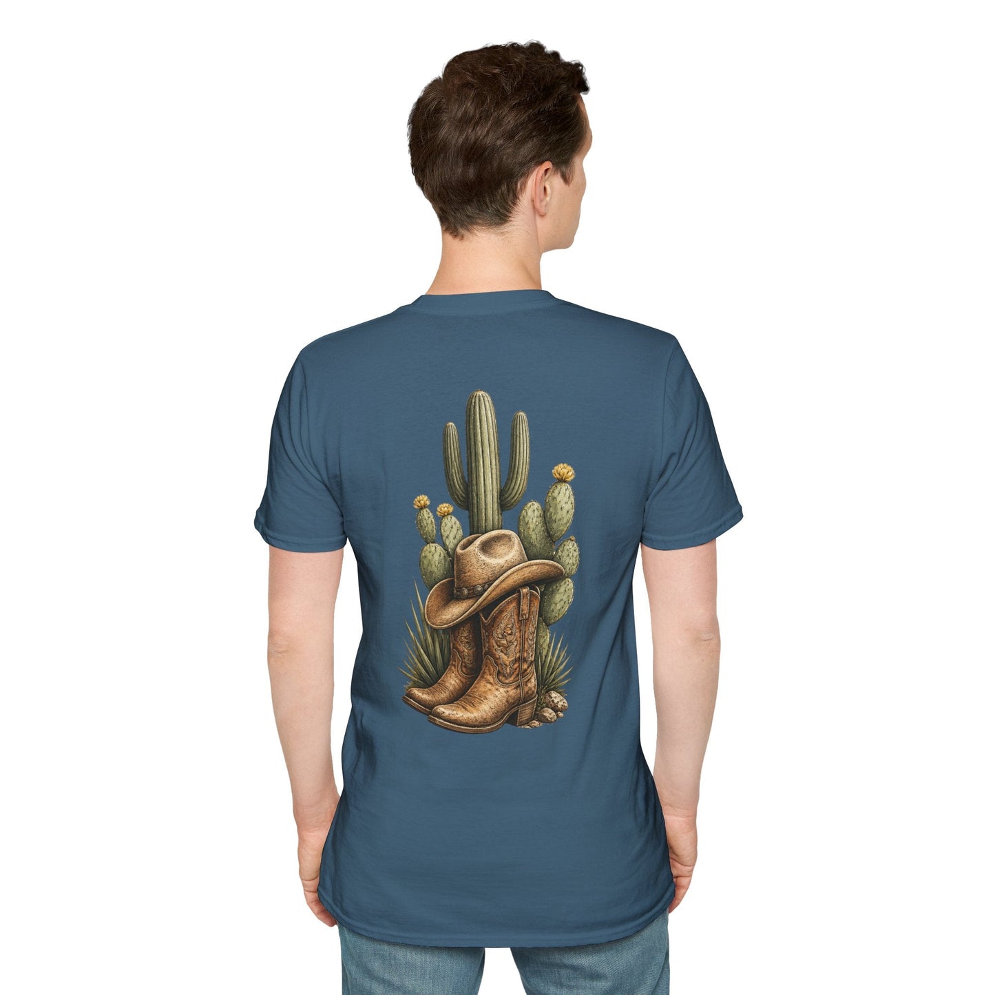 Cowboy Boots Hat and Cactus T-Shirt - SJM Print Store
