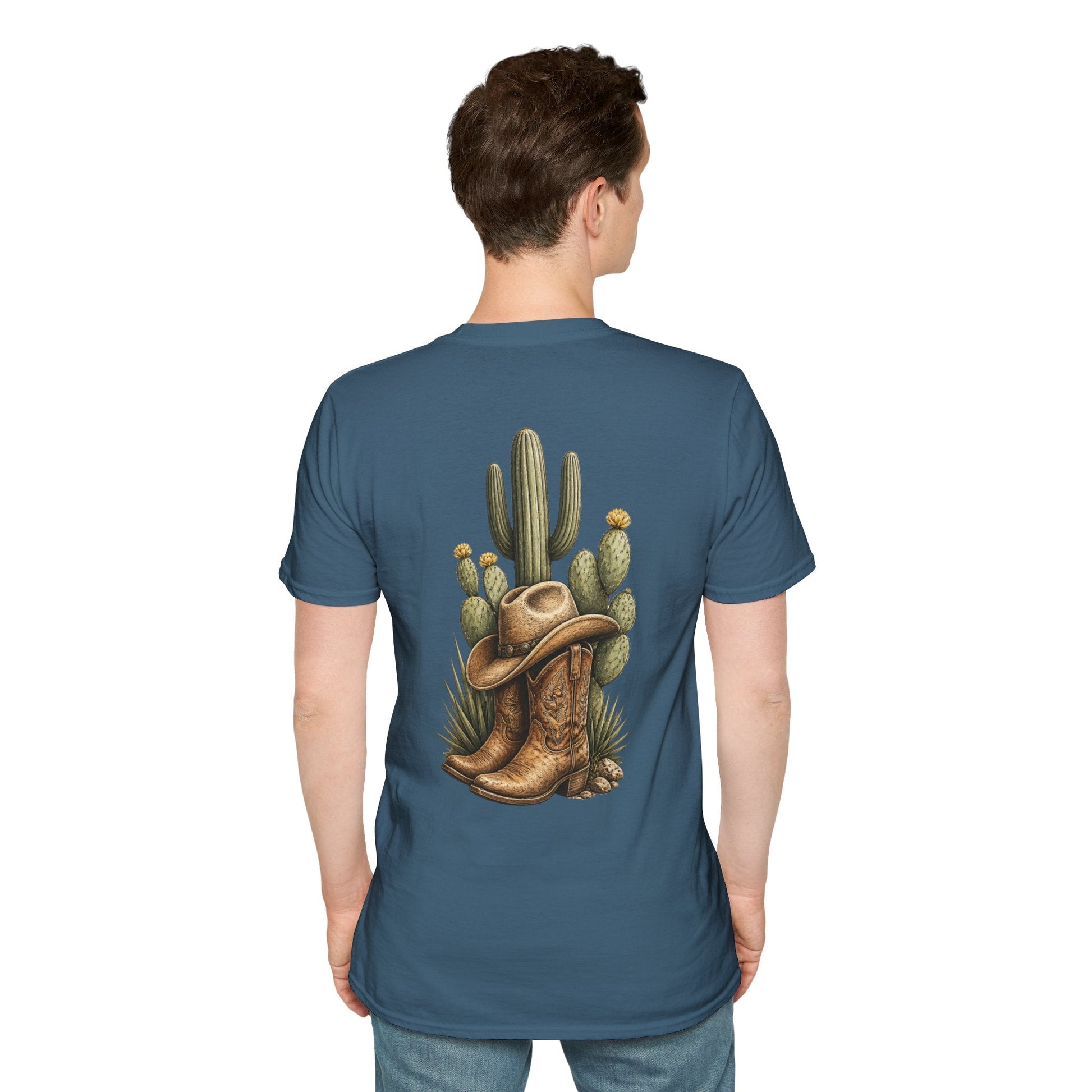Cowboy Boots Hat and Cactus T-Shirt - SJM Print Store