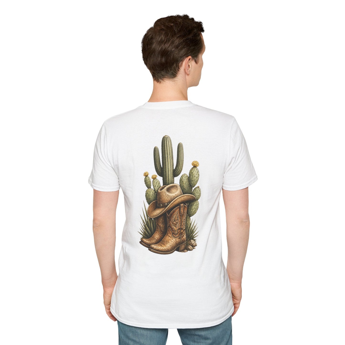 Cowboy Boots Hat and Cactus T-Shirt - SJM Print Store