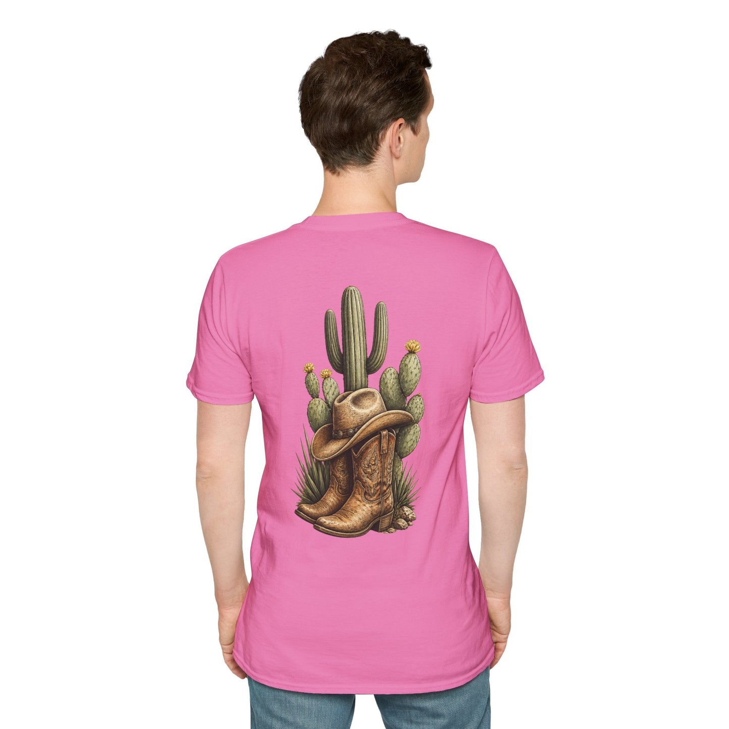 Cowboy Boots Hat and Cactus T-Shirt - SJM Print Store