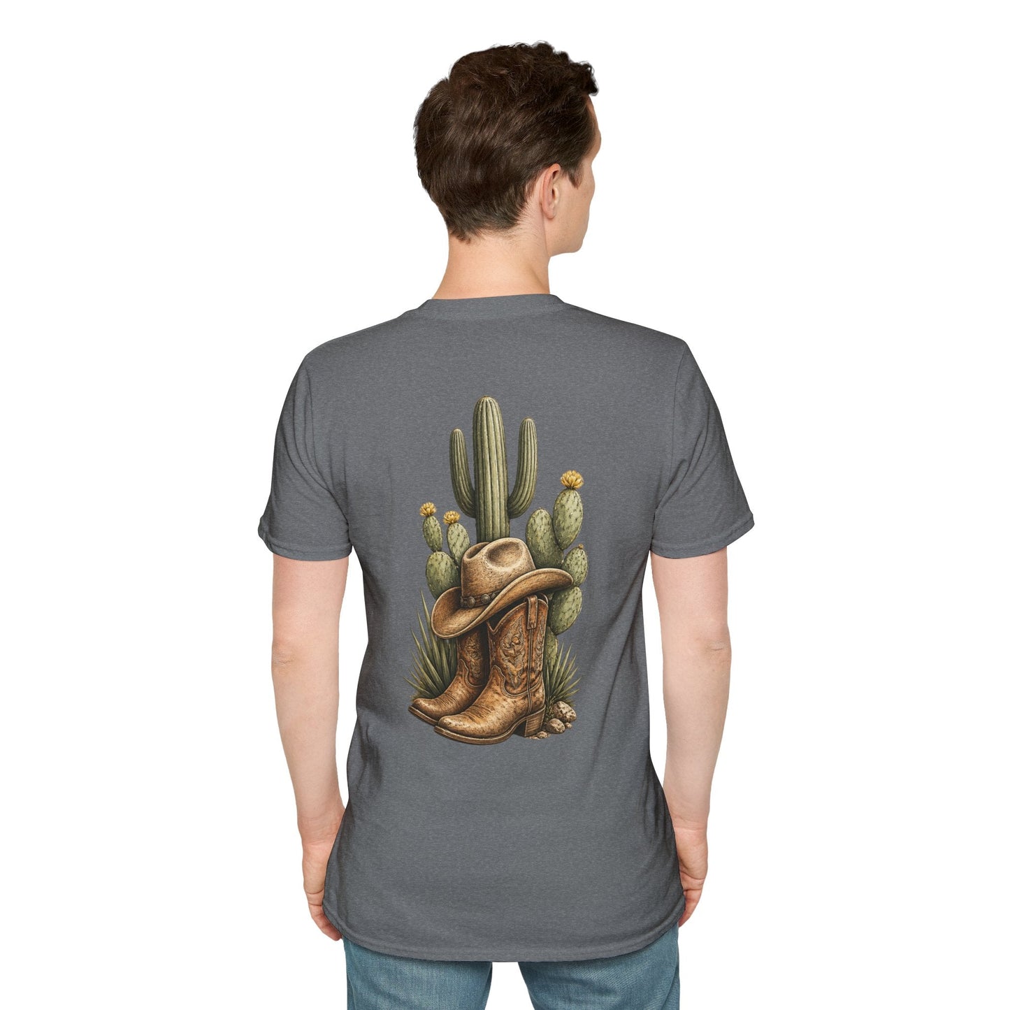 Cowboy Boots Hat and Cactus T-Shirt - SJM Print Store