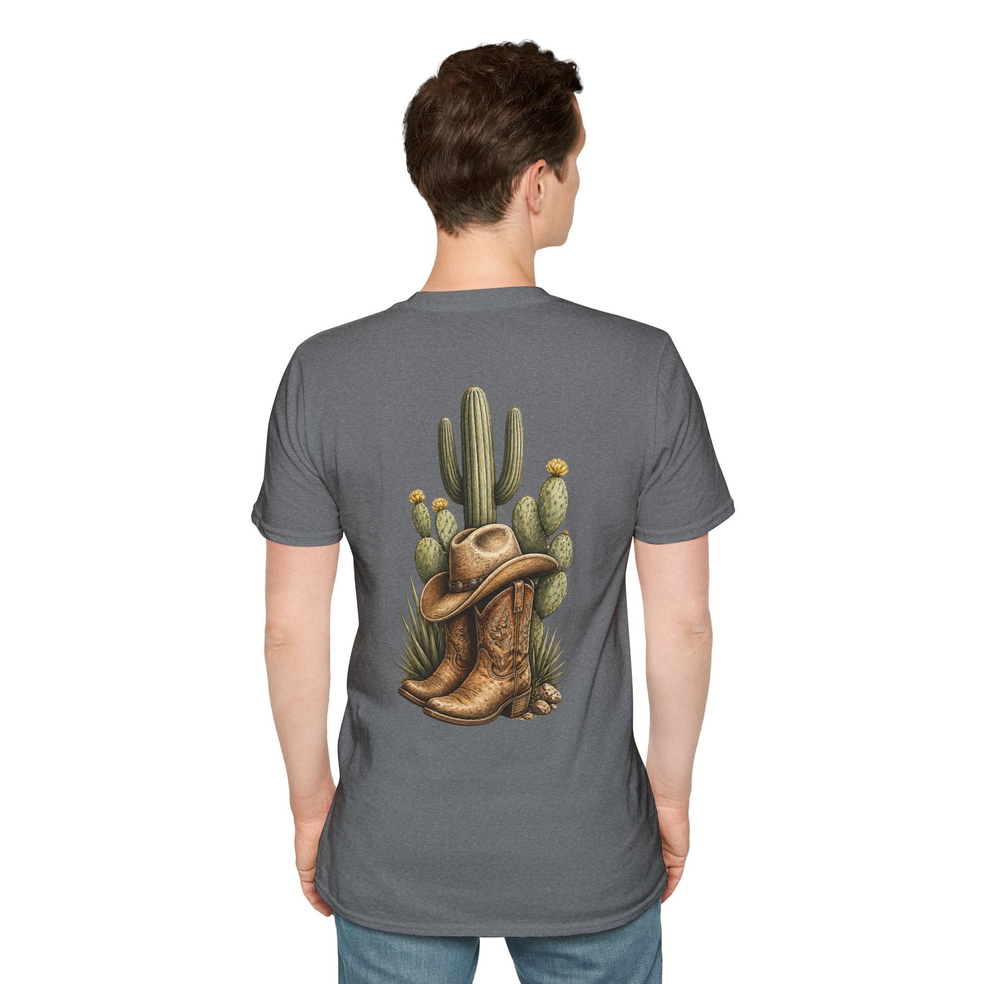 Cowboy Boots Hat and Cactus T-Shirt - SJM Print Store