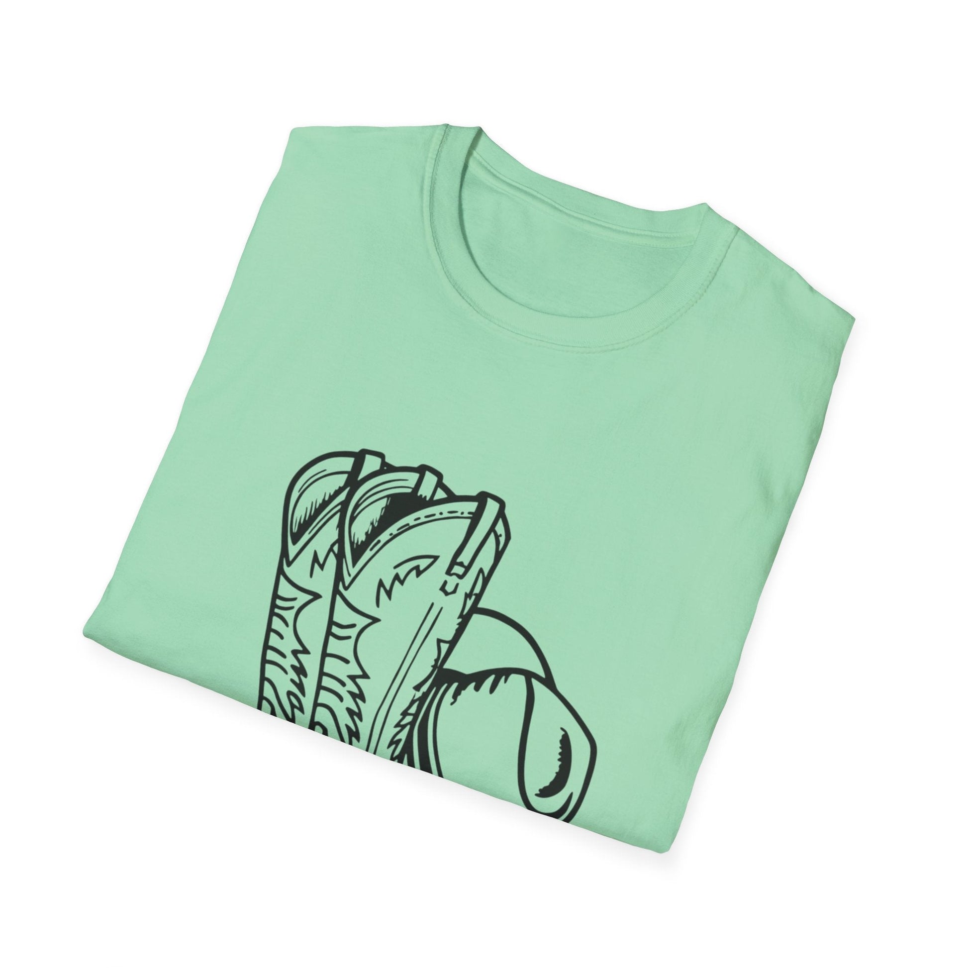 Cowboy Boots & Hat T-Shirt â€” Western Rodeo Graphic Tee - SJM Print Store