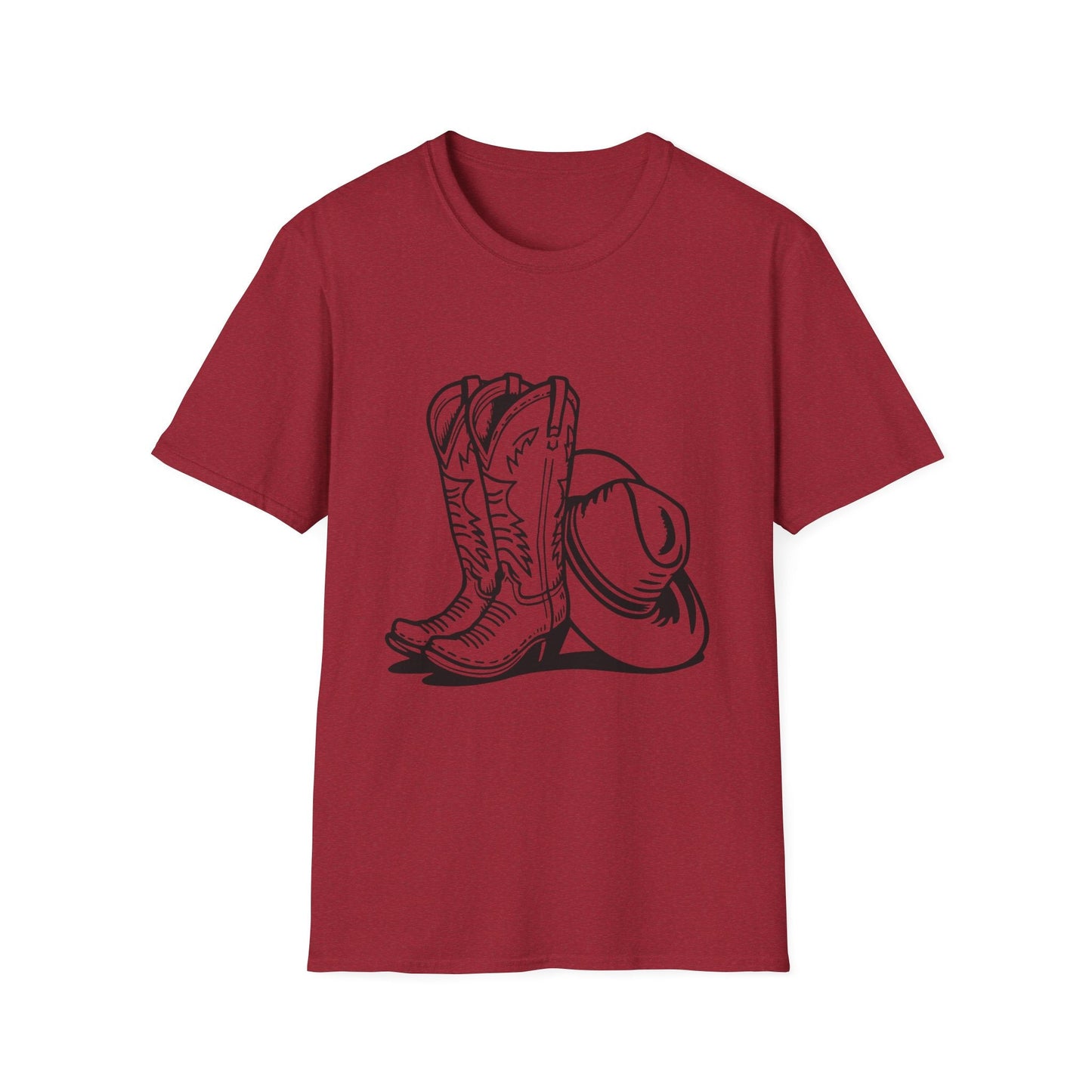 Cowboy Boots & Hat T-Shirt â€” Western Rodeo Graphic Tee - SJM Print Store