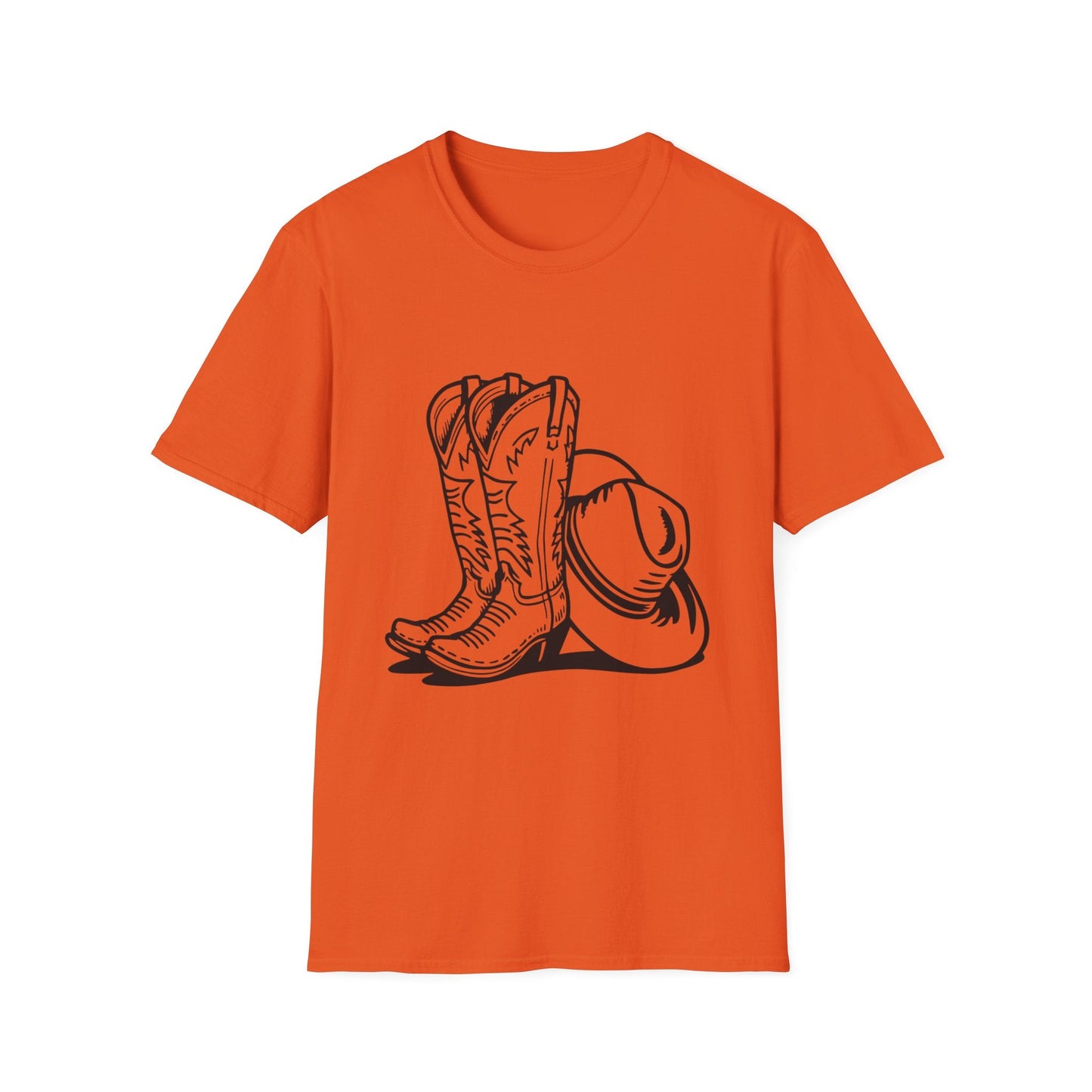 Cowboy Boots & Hat T-Shirt â€” Western Rodeo Graphic Tee - SJM Print Store