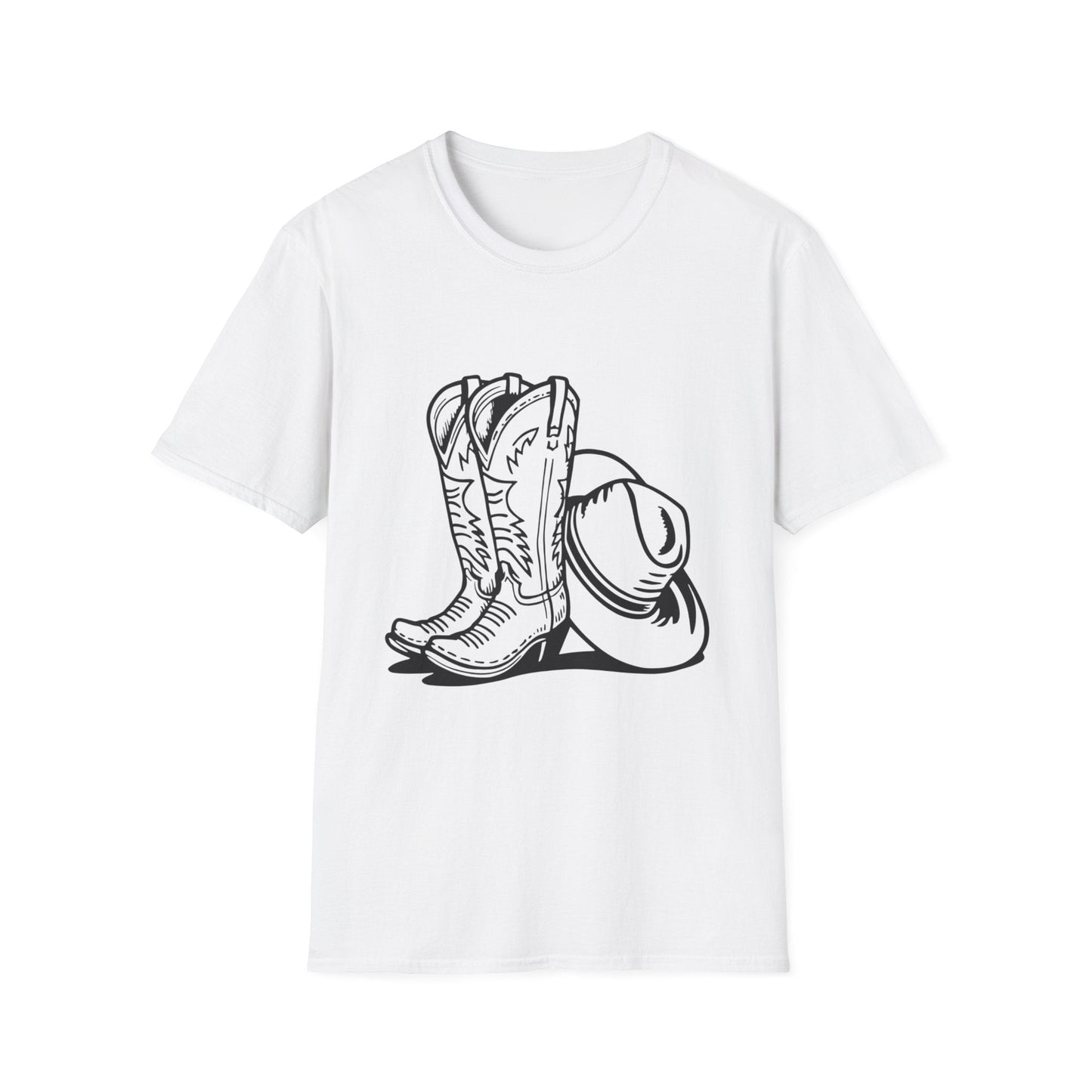 Cowboy Boots & Hat T-Shirt â€” Western Rodeo Graphic Tee - SJM Print Store