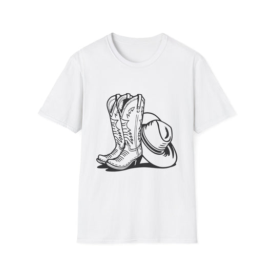 Cowboy Boots & Hat T-Shirt â€” Western Rodeo Graphic Tee - SJM Print Store