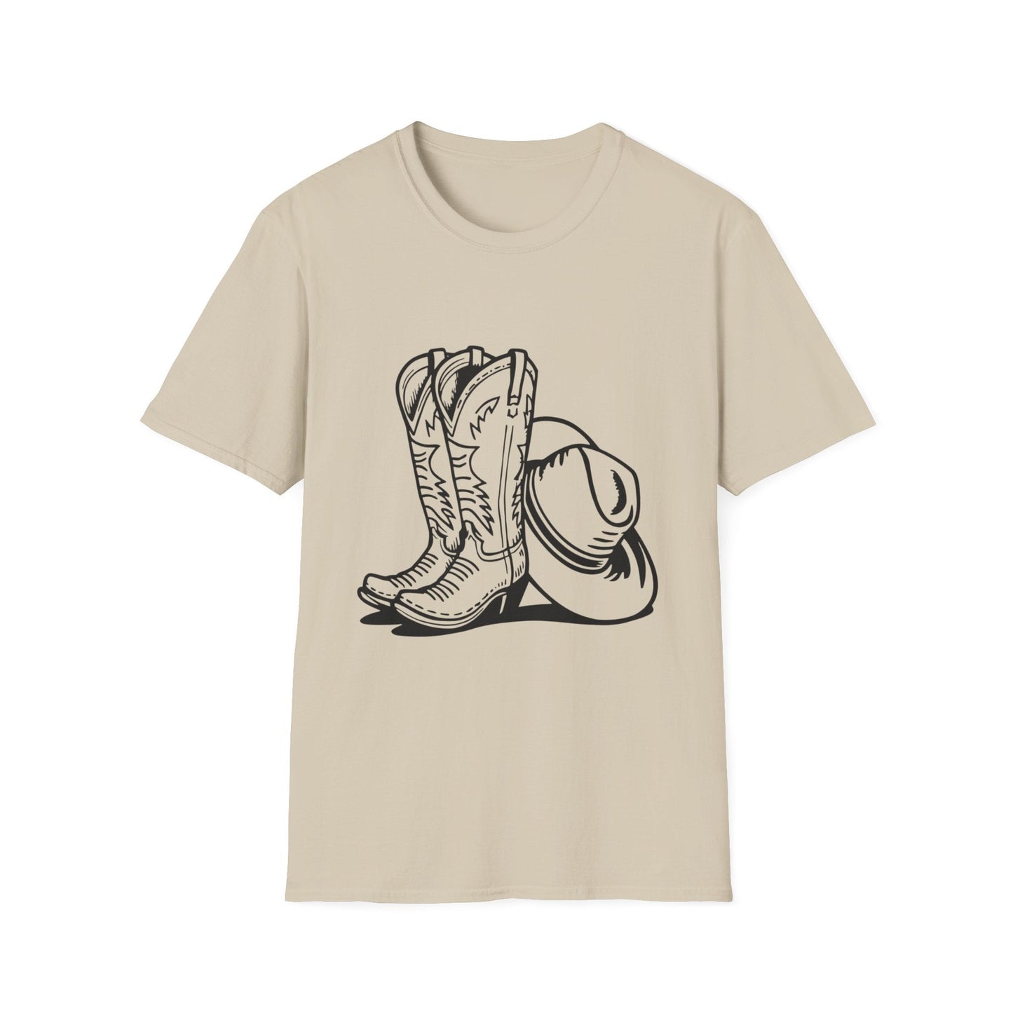 Cowboy Boots & Hat T-Shirt â€” Western Rodeo Graphic Tee - SJM Print Store