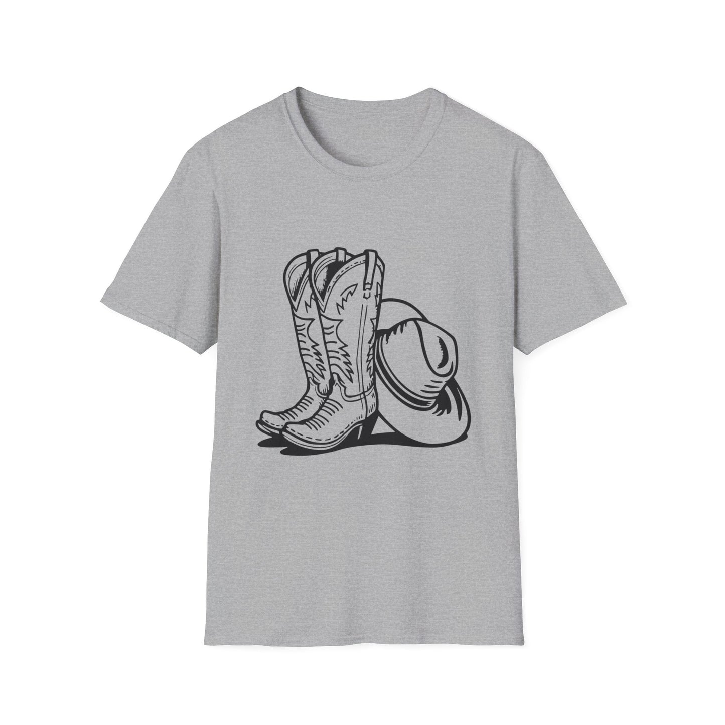 Cowboy Boots & Hat T-Shirt â€” Western Rodeo Graphic Tee - SJM Print Store