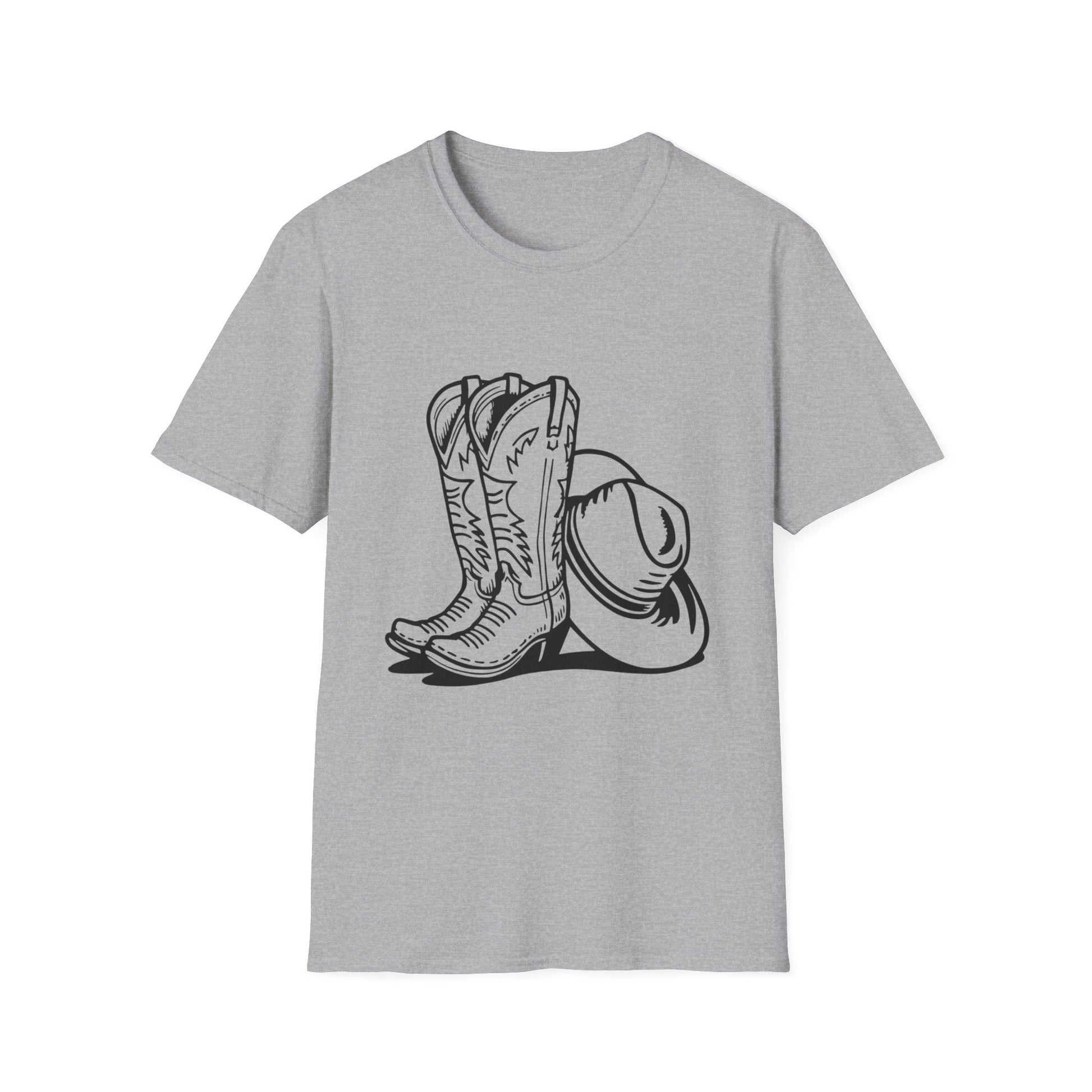 Cowboy Boots & Hat T-Shirt â€” Western Rodeo Graphic Tee - SJM Print Store