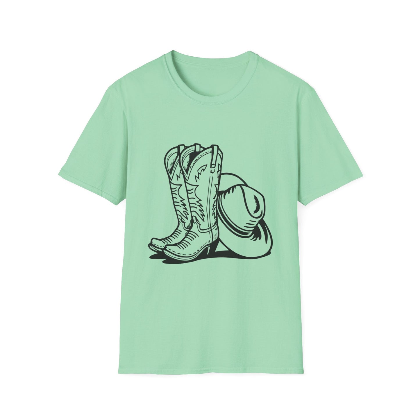 Cowboy Boots & Hat T-Shirt â€” Western Rodeo Graphic Tee - SJM Print Store