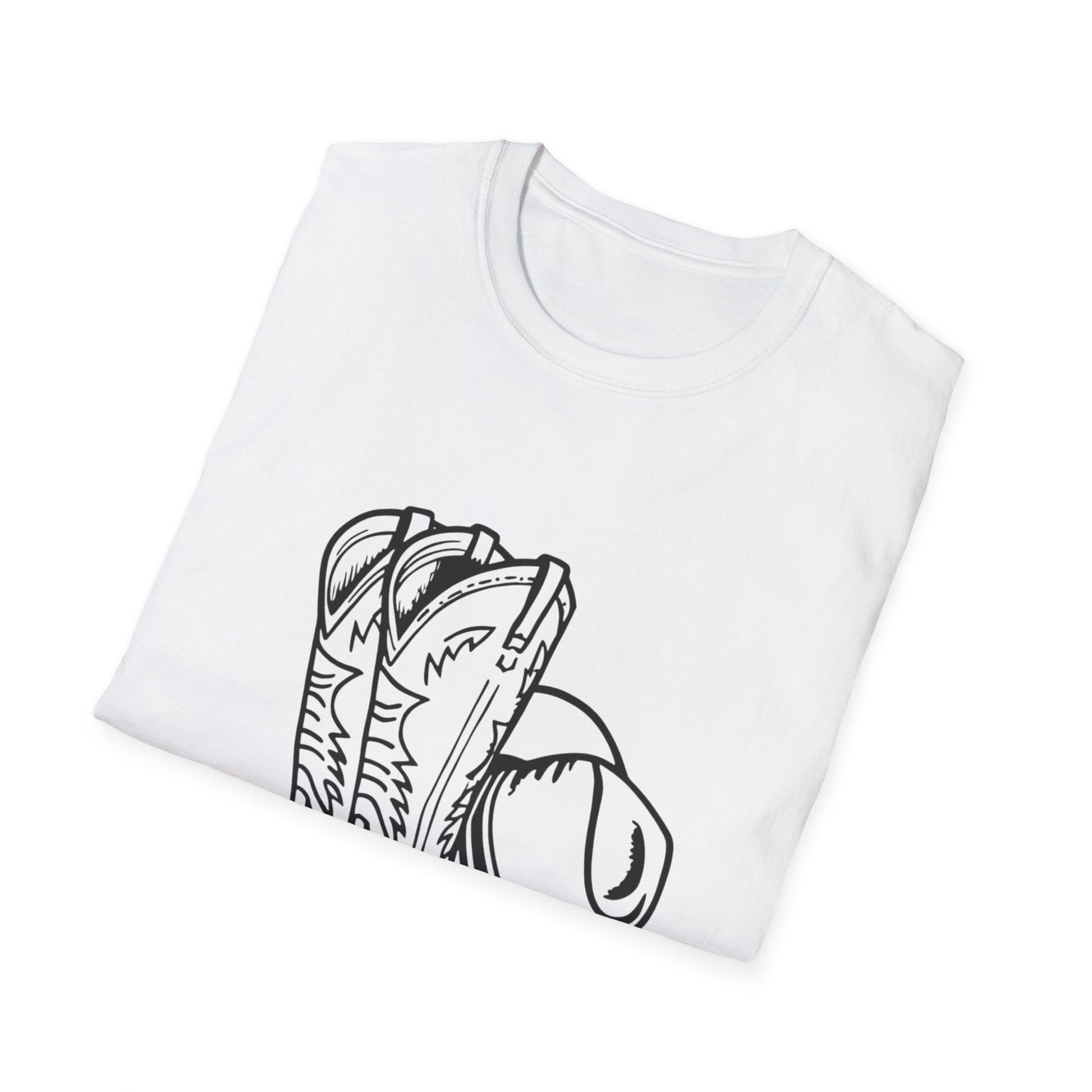 Cowboy Boots & Hat T-Shirt â€” Western Rodeo Graphic Tee - SJM Print Store