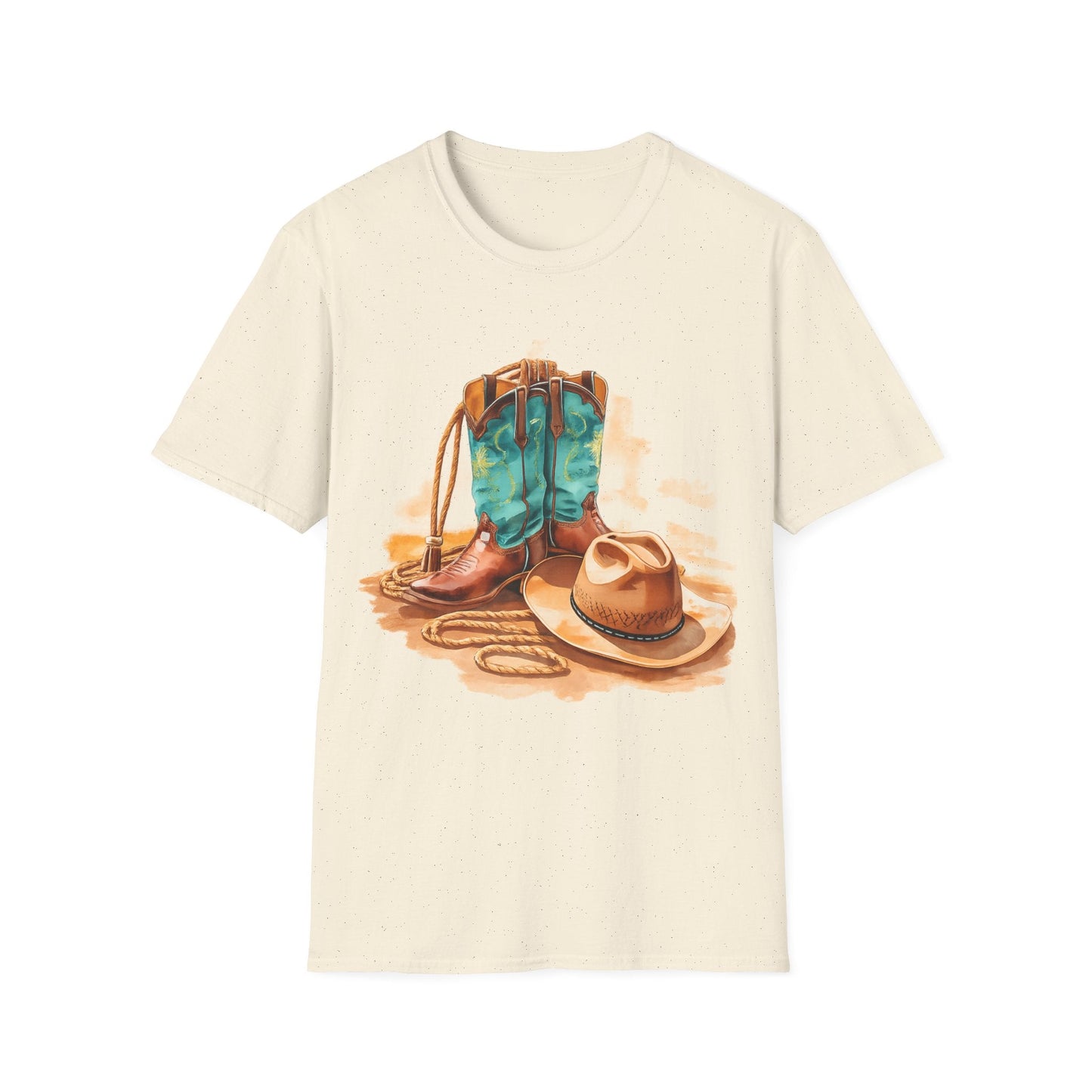 Cowboy Boots & Hat TShirt Western Rodeo Graphic Tee - SJM Print Store