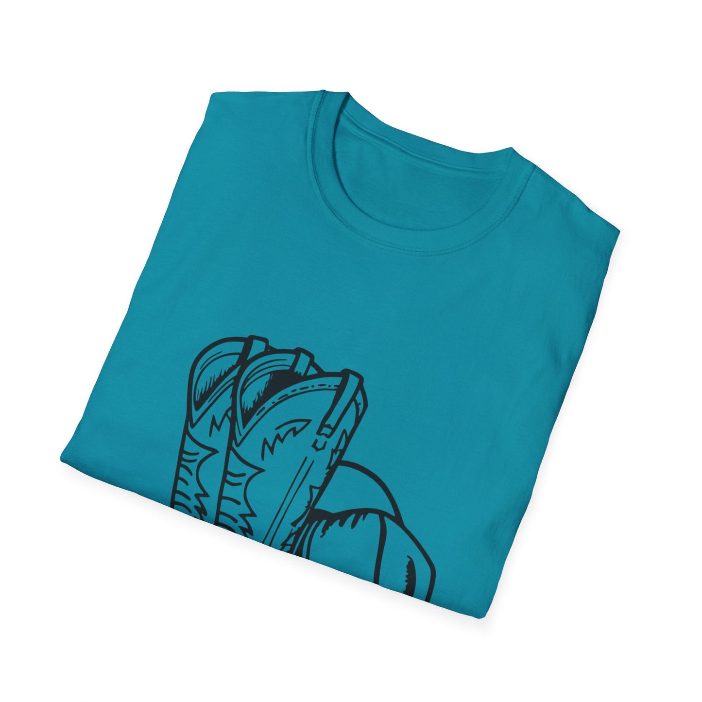 Cowboy Boots & Hat Unisex T-Shirt | Western Style Tee, Country Vibes Shirt, Rodeo Apparel, Gift for Cowboys, Casual Tee - SJM Print Store