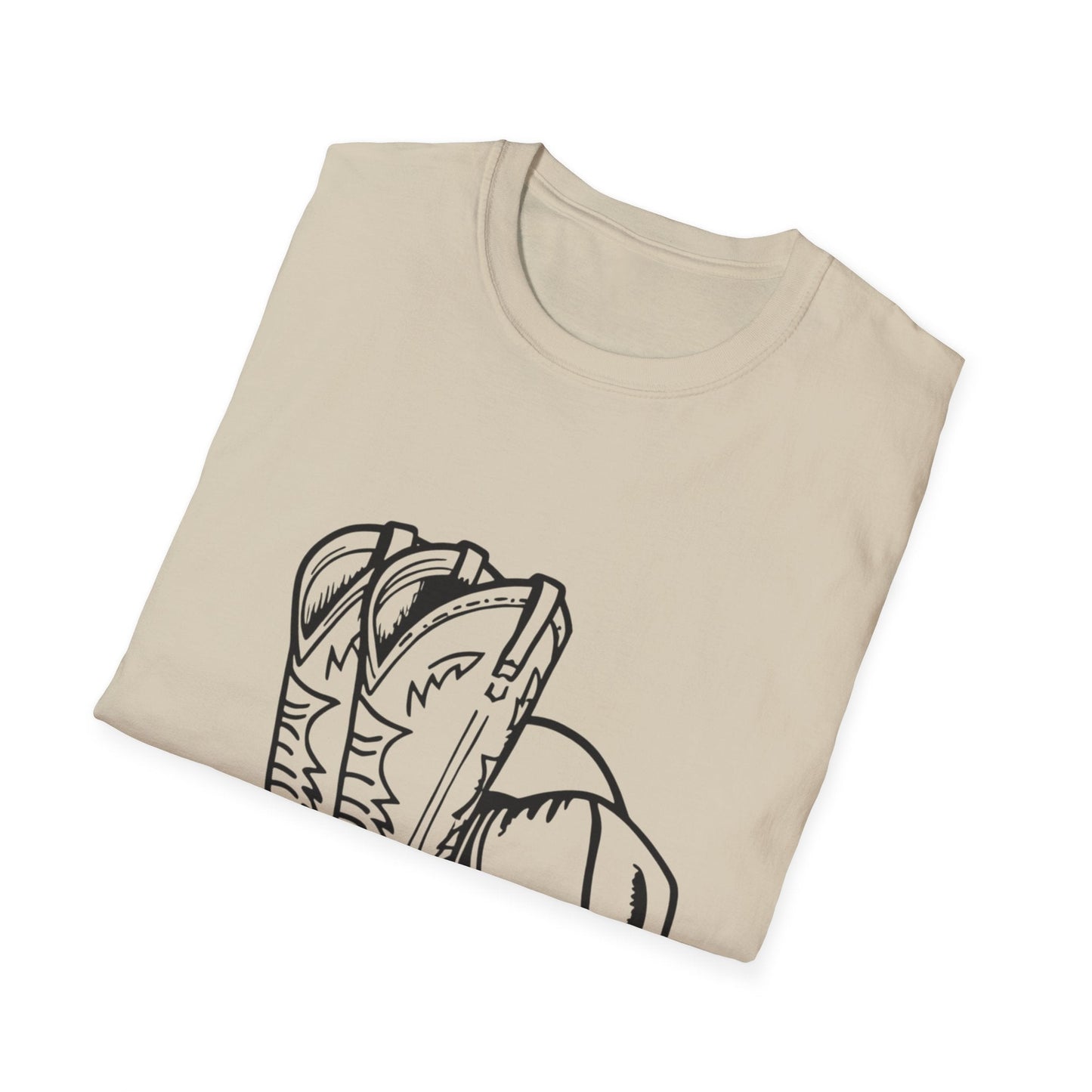 Cowboy Boots & Hat Unisex T-Shirt | Western Style Tee, Country Vibes Shirt, Rodeo Apparel, Gift for Cowboys, Casual Tee - SJM Print Store