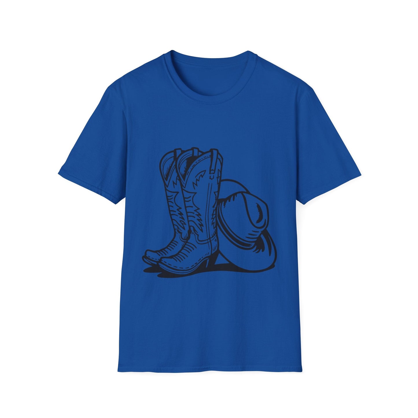 Cowboy Boots & Hat Unisex T-Shirt | Western Style Tee, Country Vibes Shirt, Rodeo Apparel, Gift for Cowboys, Casual Tee - SJM Print Store