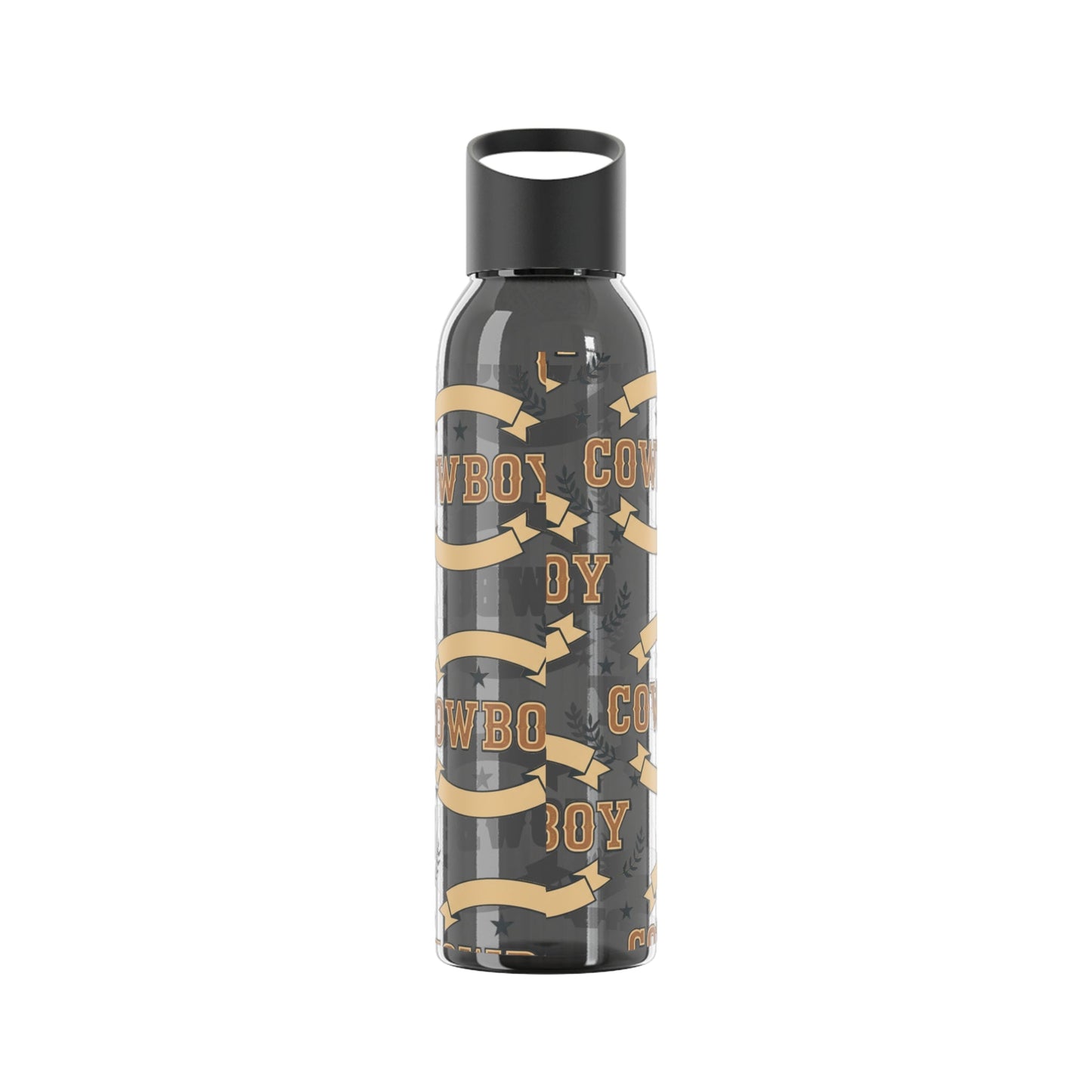 Cowboy Graphic Water Bottle â€” Western Horseshoe & Star Plastic Bottle - SJM Print Store
