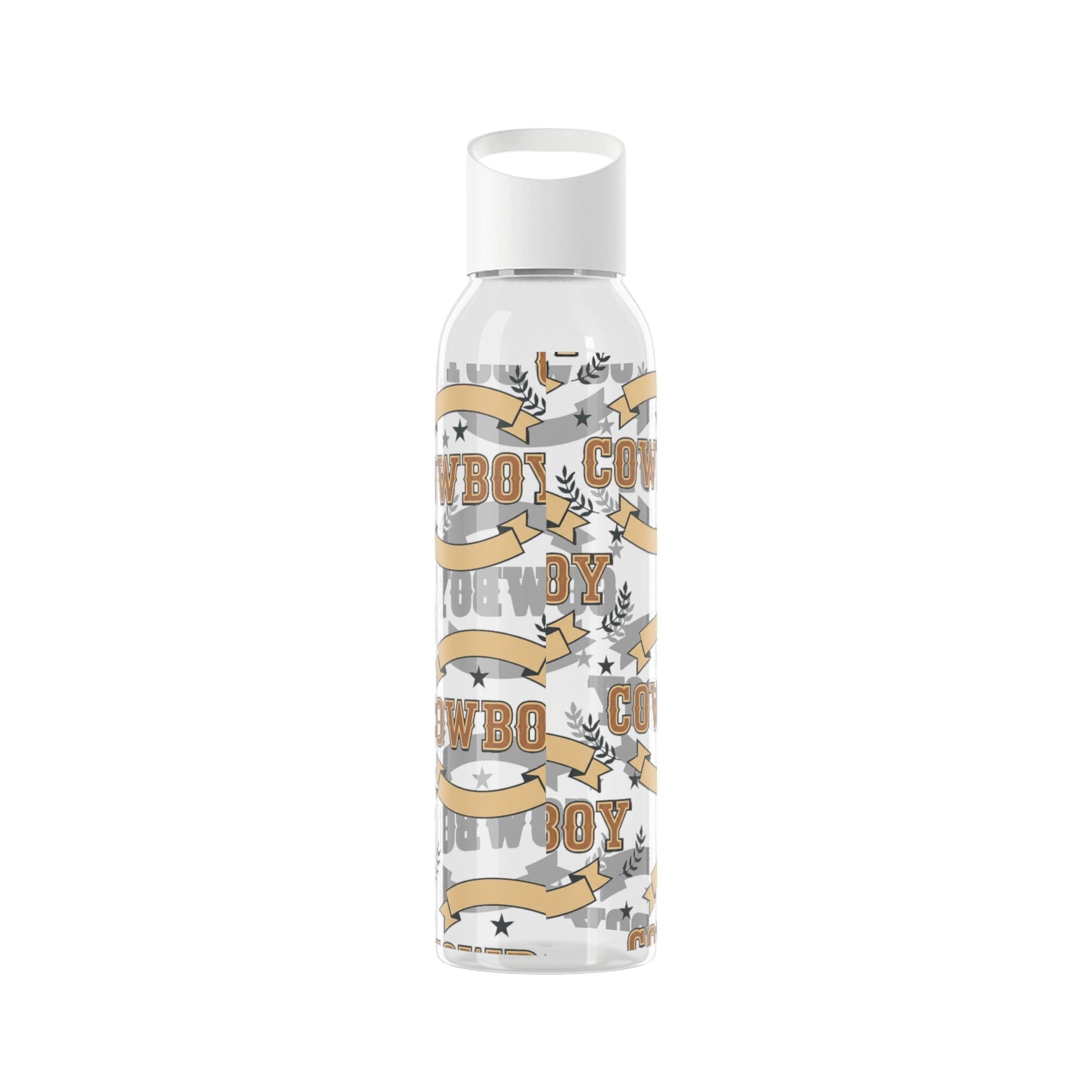 Cowboy Graphic Water Bottle â€” Western Horseshoe & Star Plastic Bottle - SJM Print Store