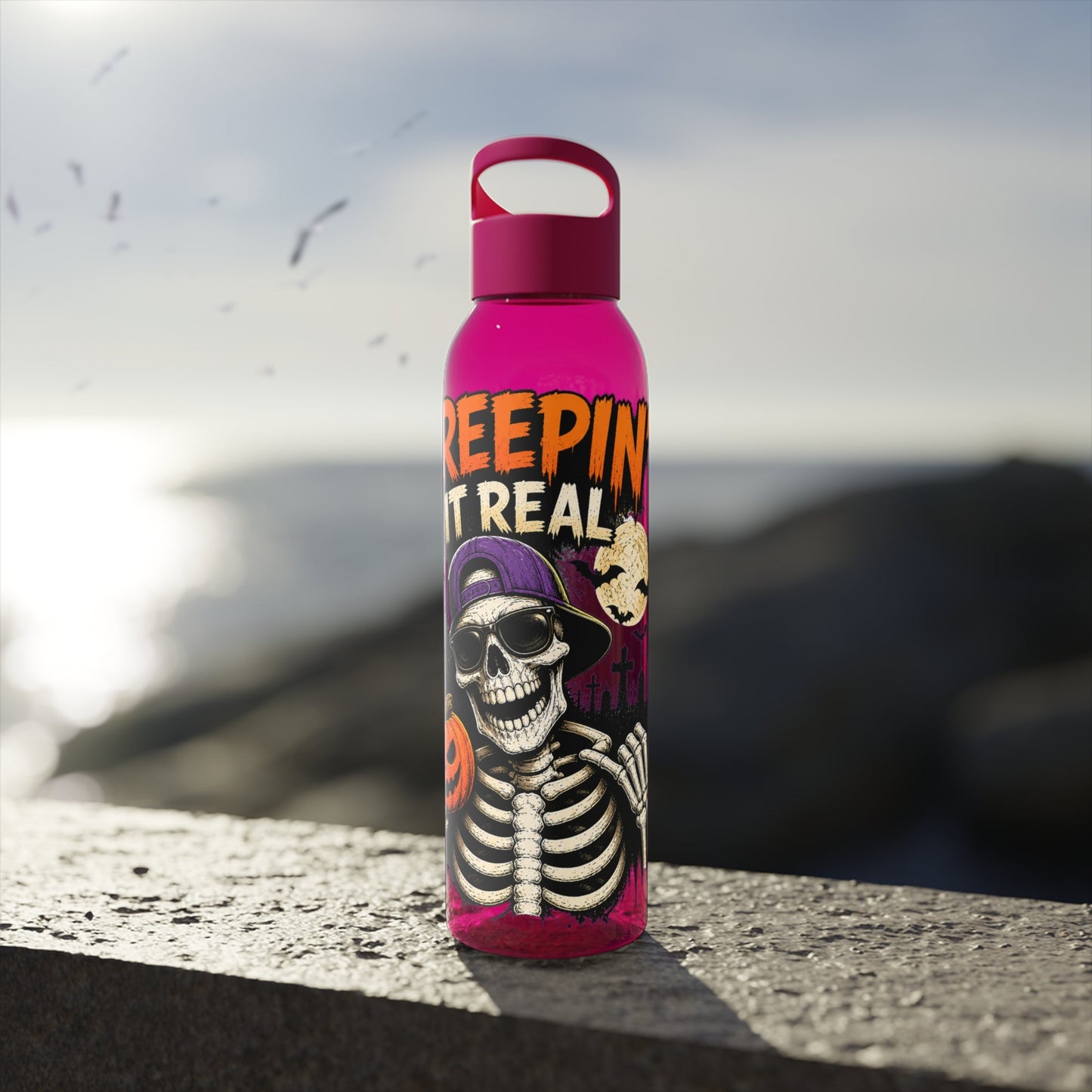Creepin It Real Halloween Water Bottle - SJM Print Store