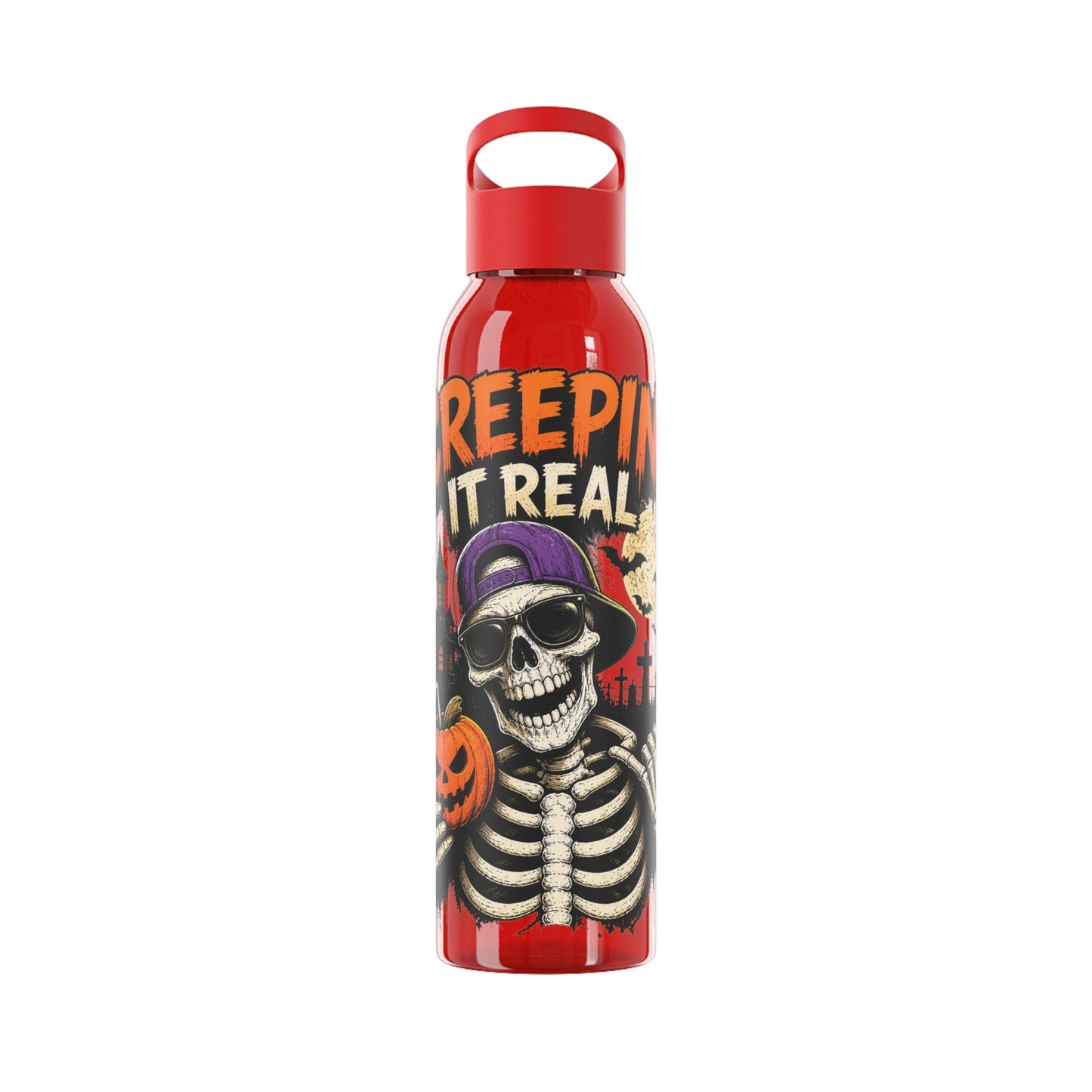 Creepin It Real Halloween Water Bottle - SJM Print Store