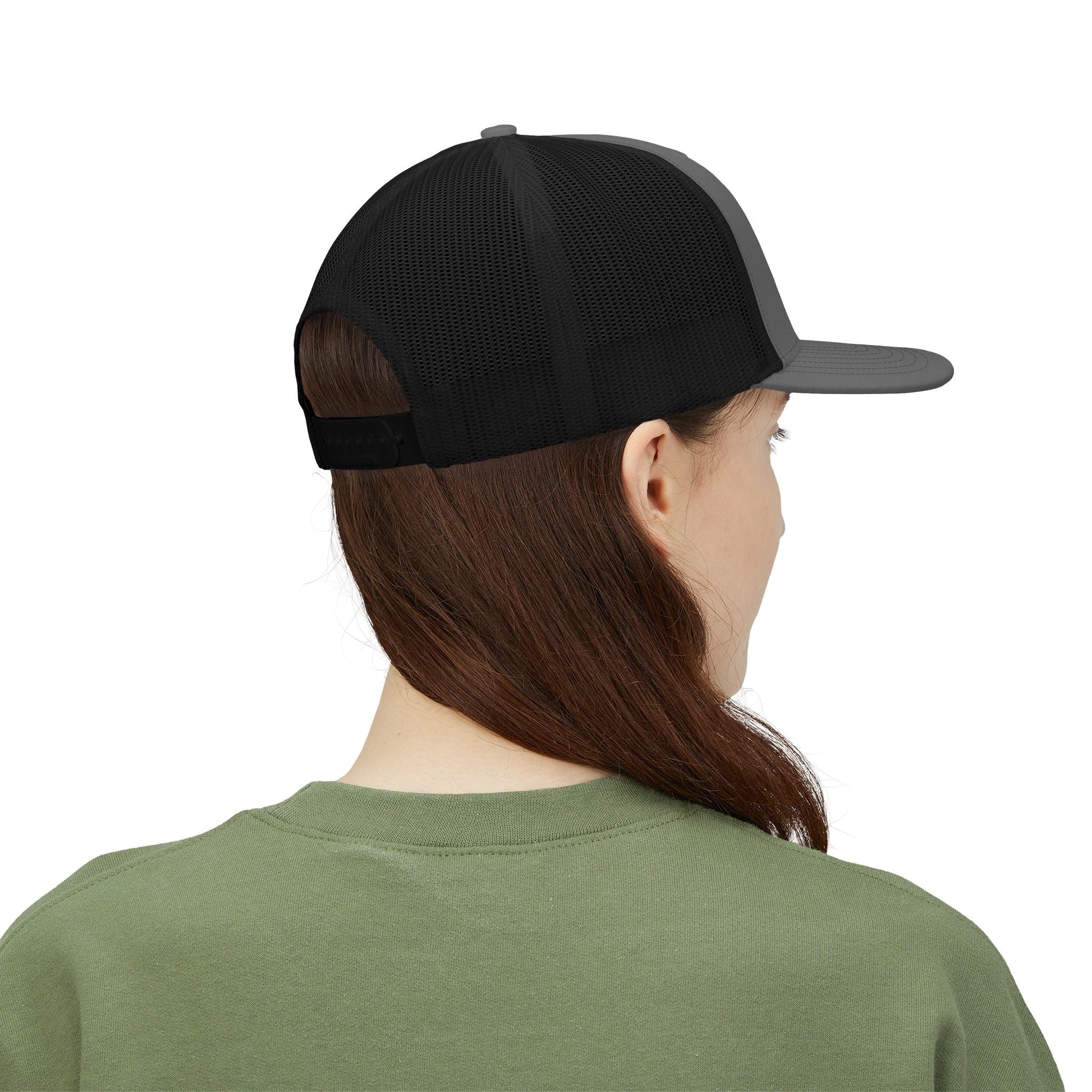 Crest Trucker Snapback Cap — Vintage Heritage Logo Mesh Hat - SJM Print Store