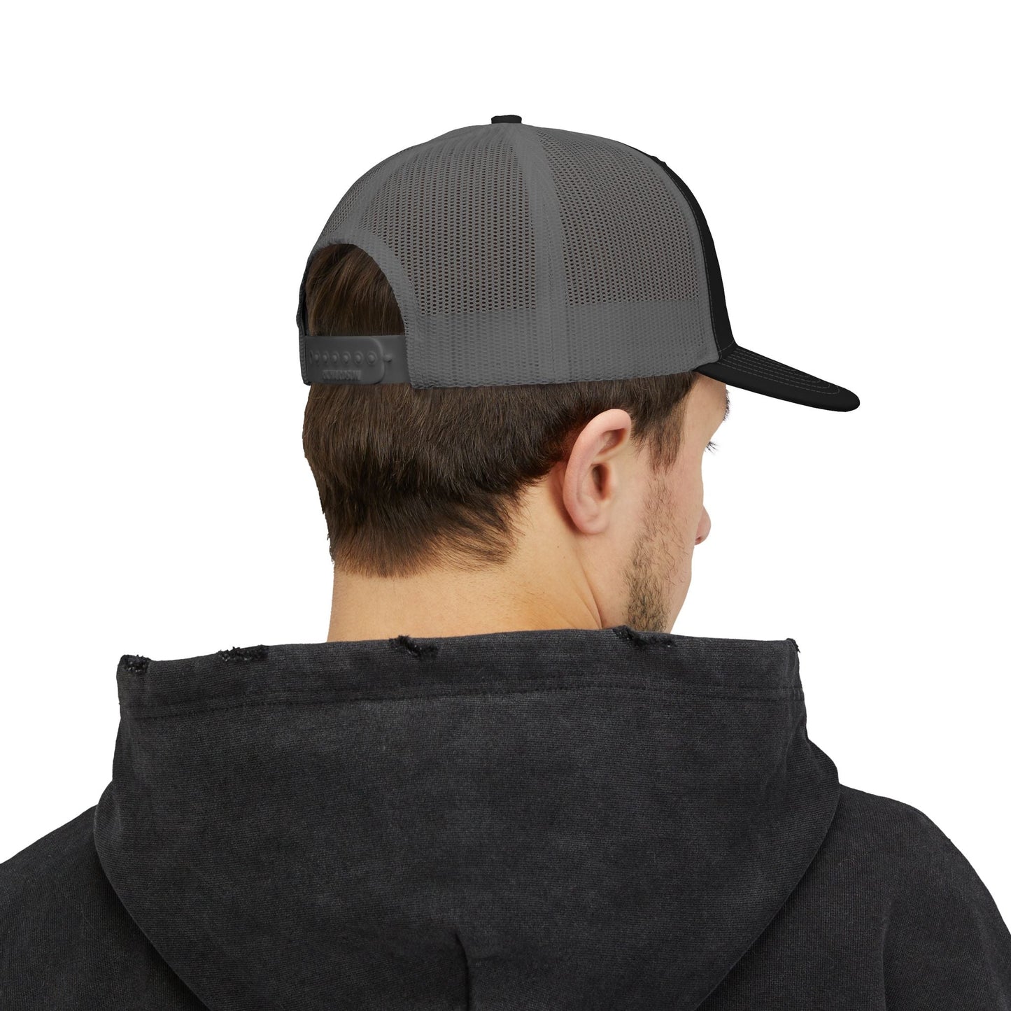 Crest Trucker Snapback Cap — Vintage Heritage Logo Mesh Hat - SJM Print Store