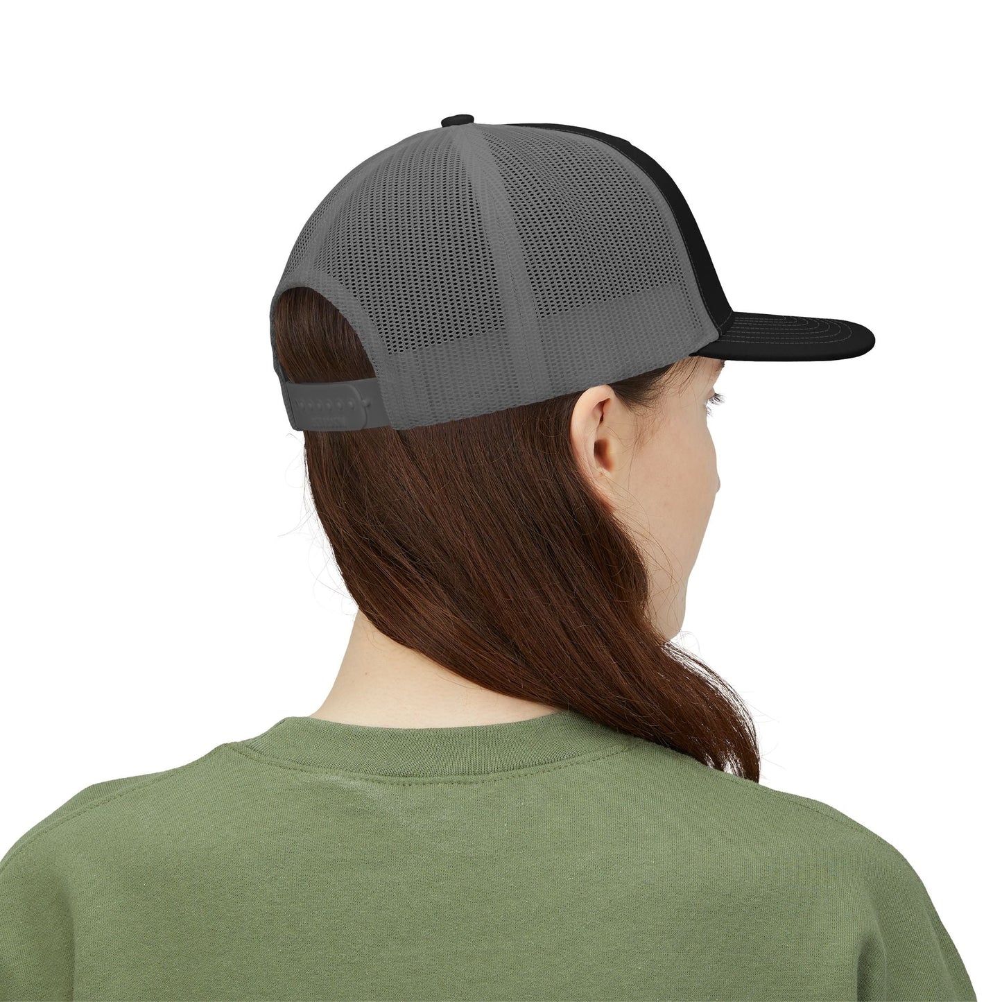 Crest Trucker Snapback Cap — Vintage Heritage Logo Mesh Hat - SJM Print Store
