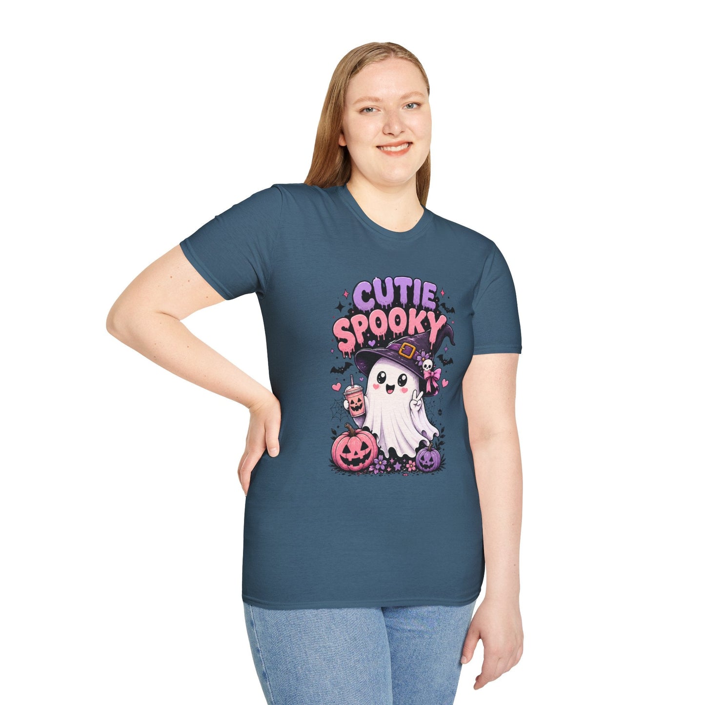 Cutie Spooky Ghost Halloween T-Shirt - SJM Print Store