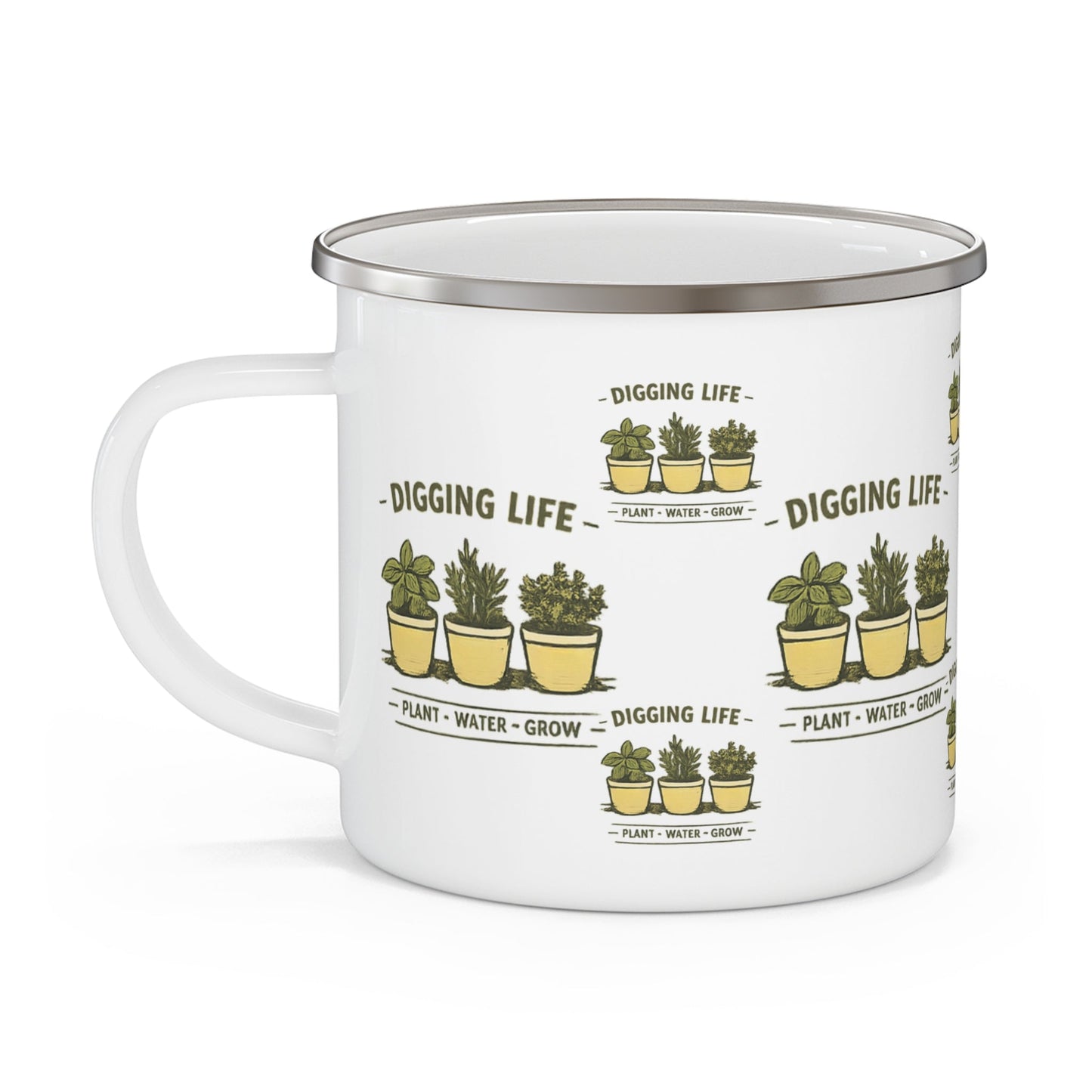 Digging Life Plant Lover Enamel Mug - SJM Print Store