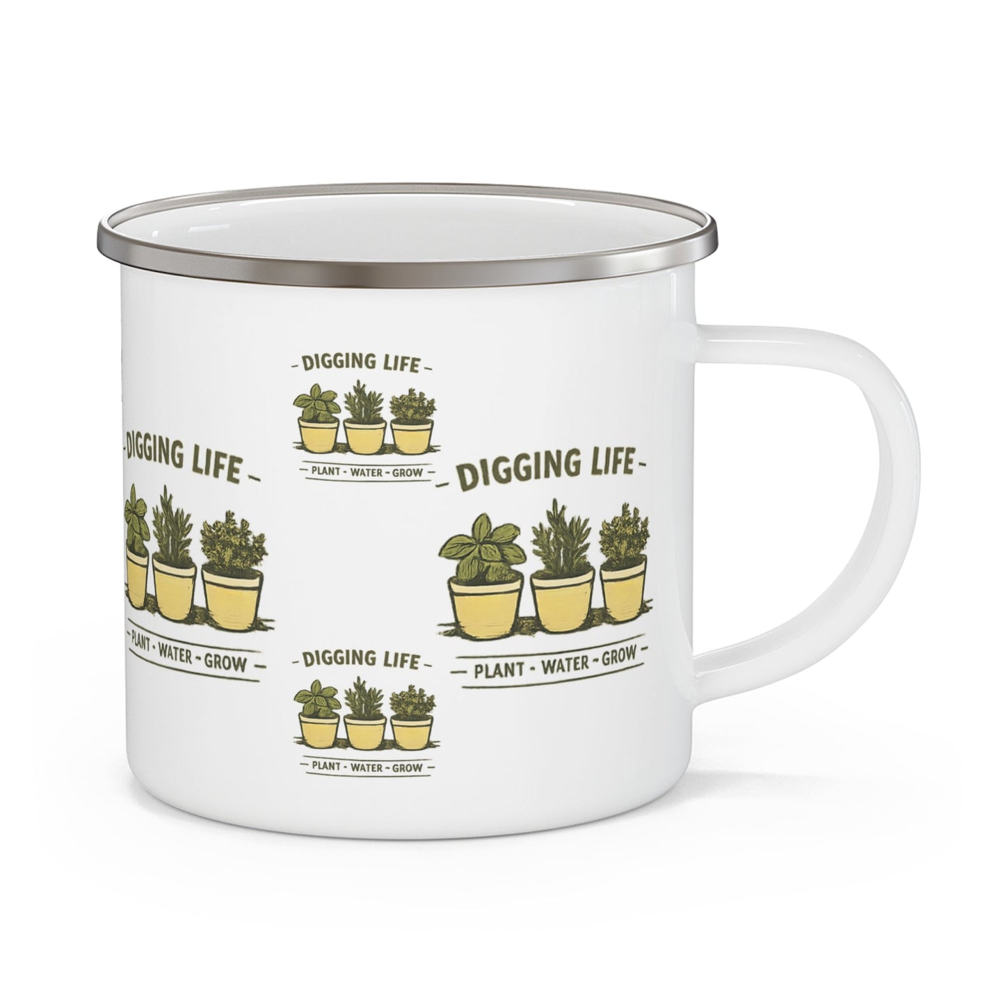 Digging Life Plant Lover Enamel Mug - SJM Print Store