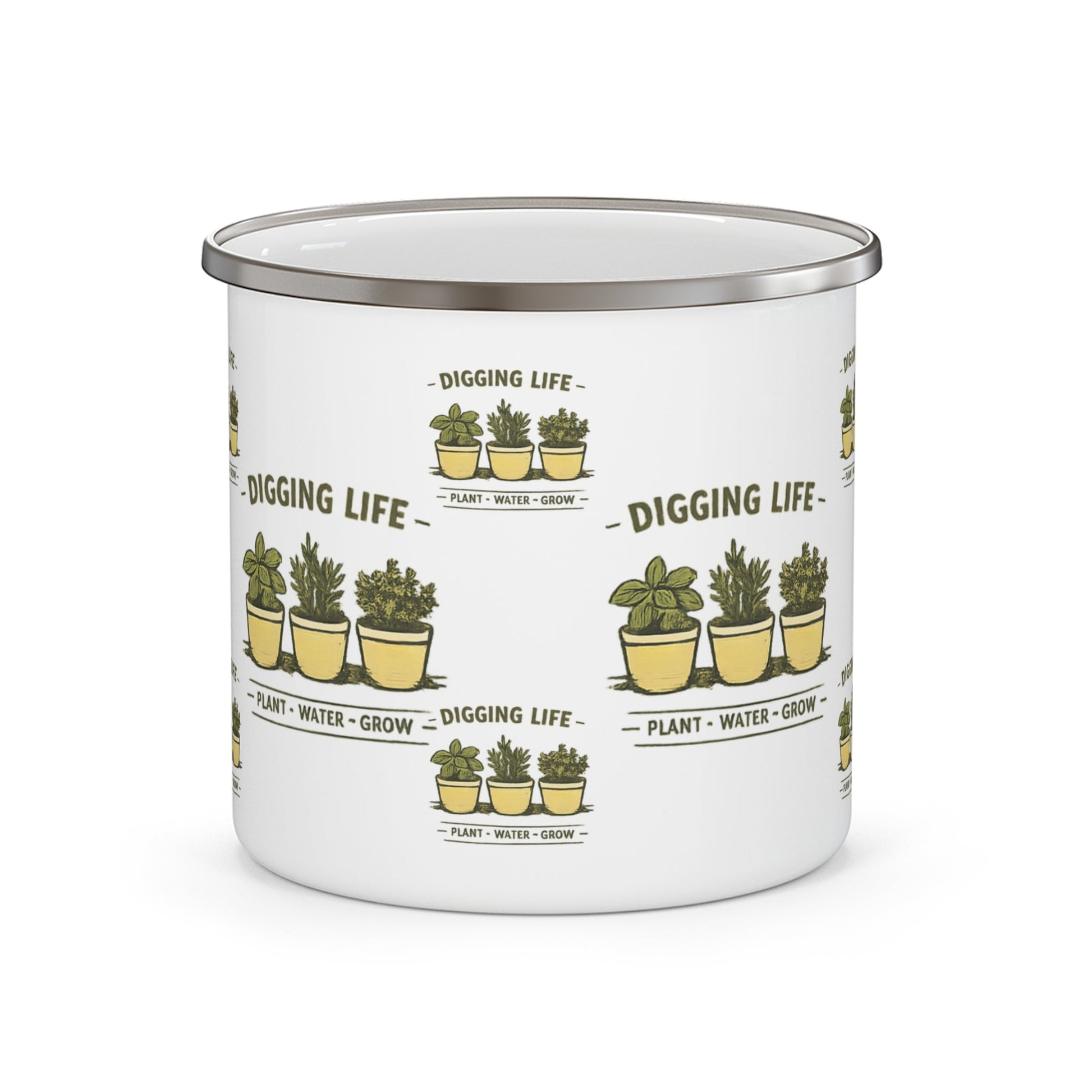 Digging Life Plant Lover Enamel Mug - SJM Print Store