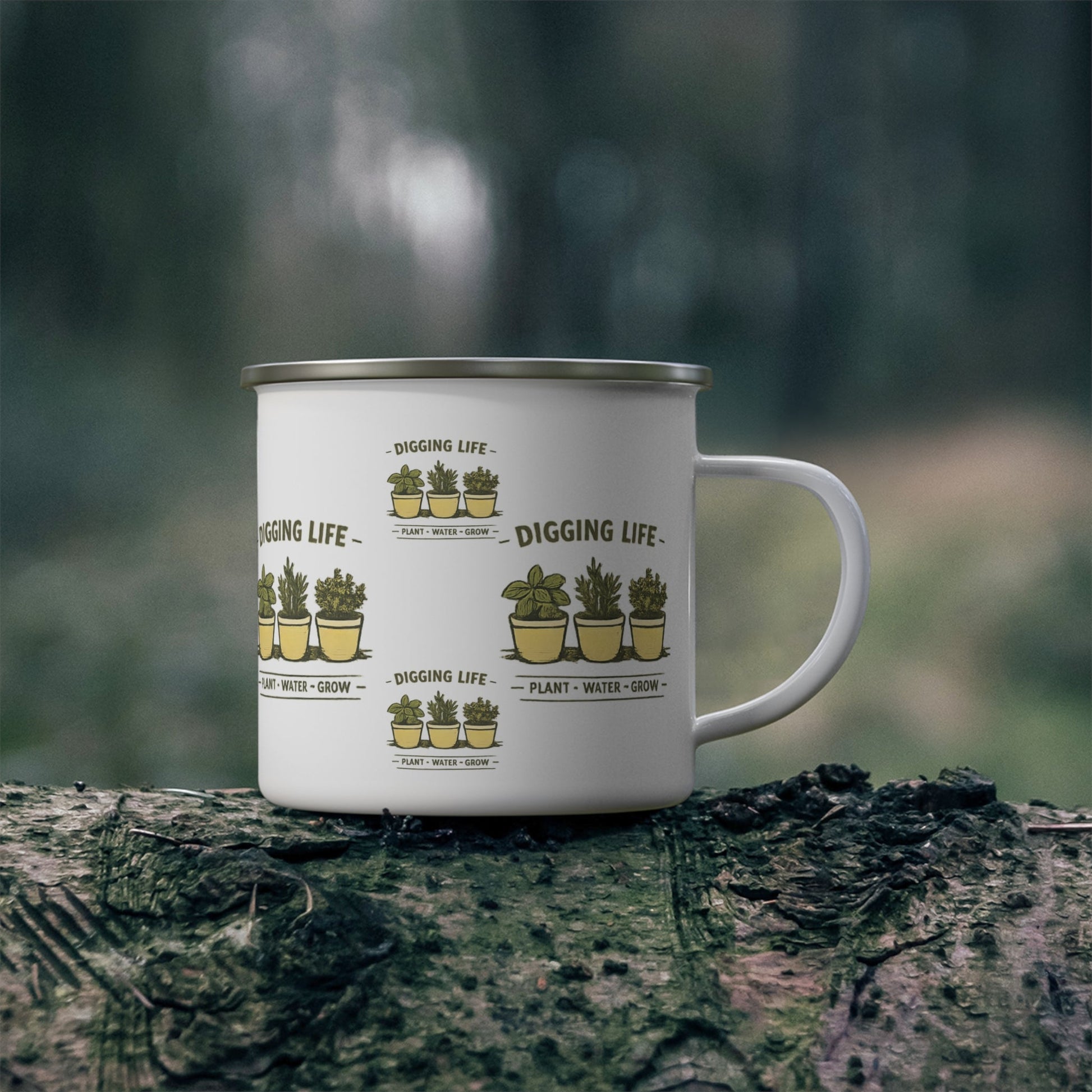 Digging Life Plant Lover Enamel Mug - SJM Print Store