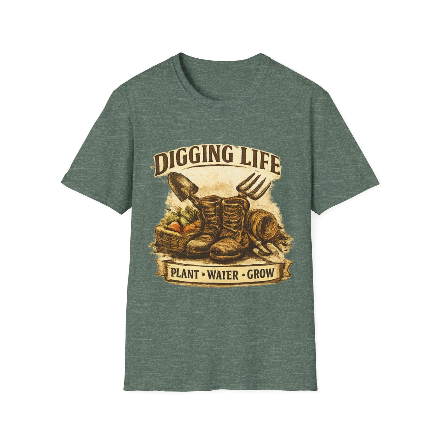Digging Life Plant Water Grow Vintage Gardening T-Shirt - SJM Print Store