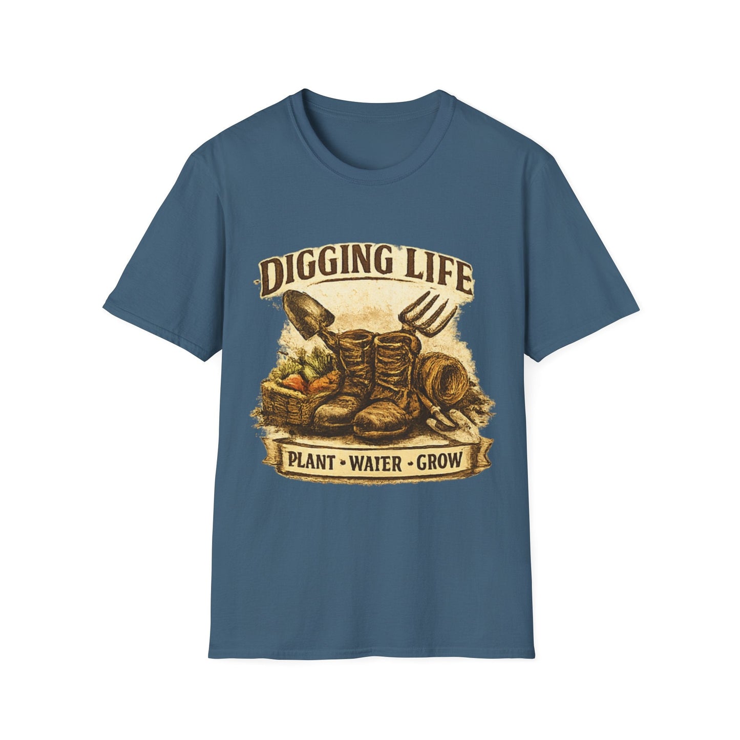 Digging Life Plant Water Grow Vintage Gardening T-Shirt - SJM Print Store