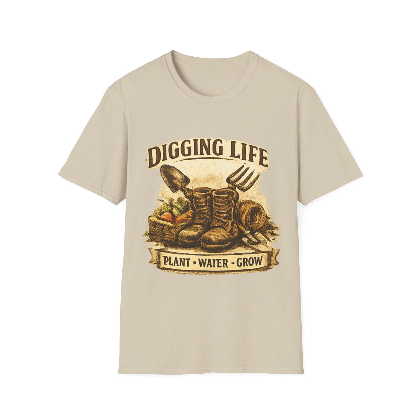 Digging Life Plant Water Grow Vintage Gardening T-Shirt - SJM Print Store